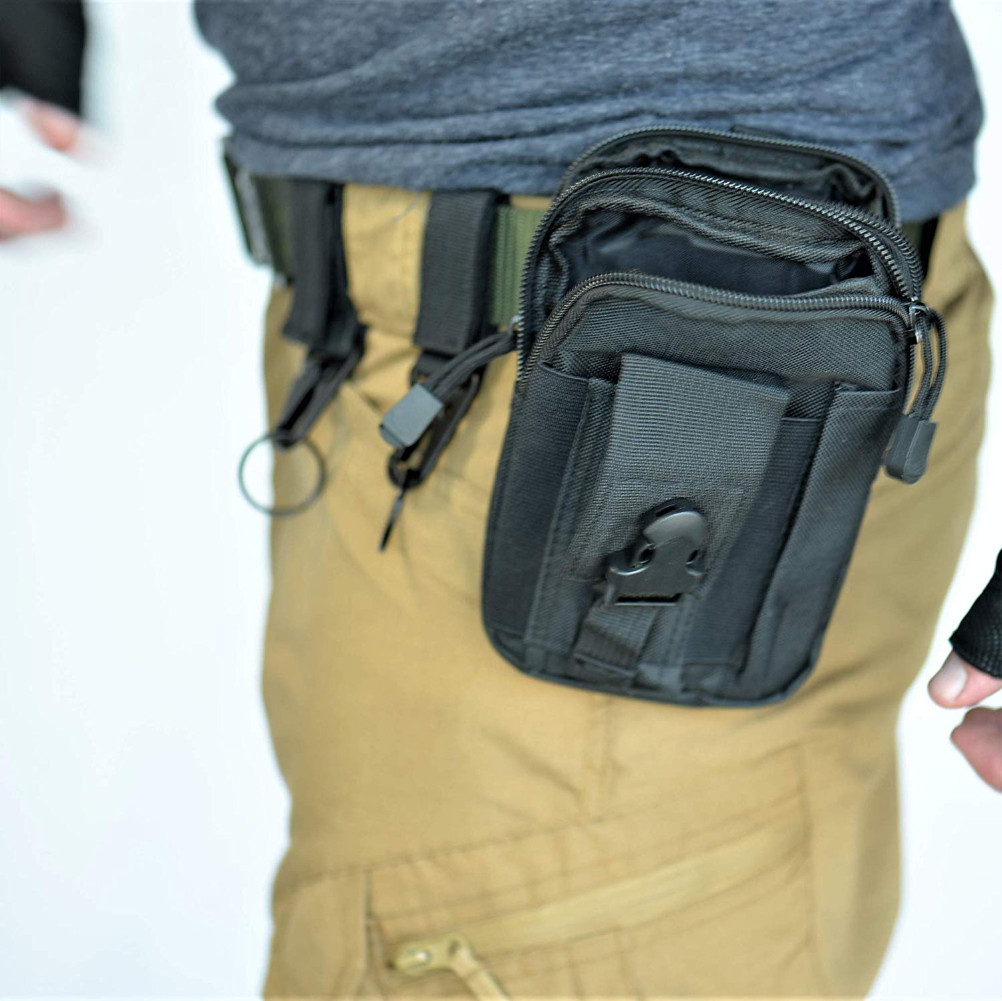 Mens Tactical Molle Pouch Utility Gadget Pack Outdoor Hiking EDC Belt Waist Bag