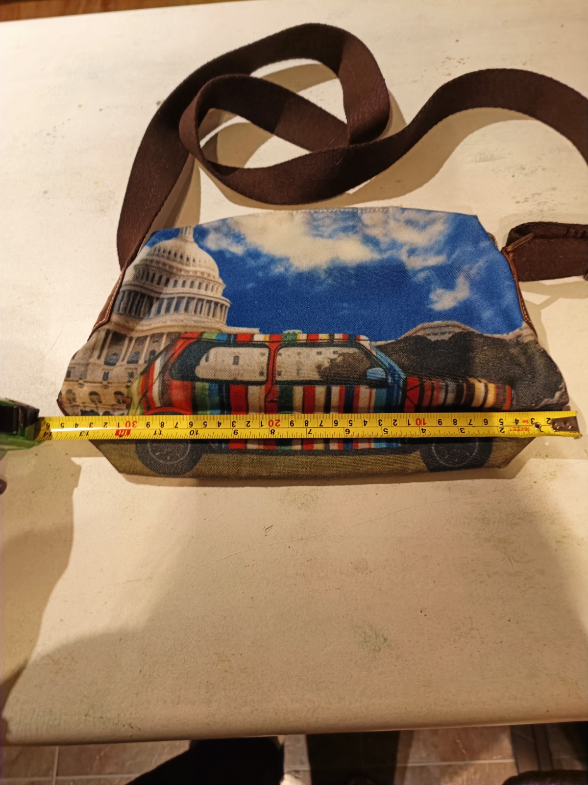 Paul Smith Mini Cooper Washington DC Messenger Bag Canvas Leather Shoulder Cross