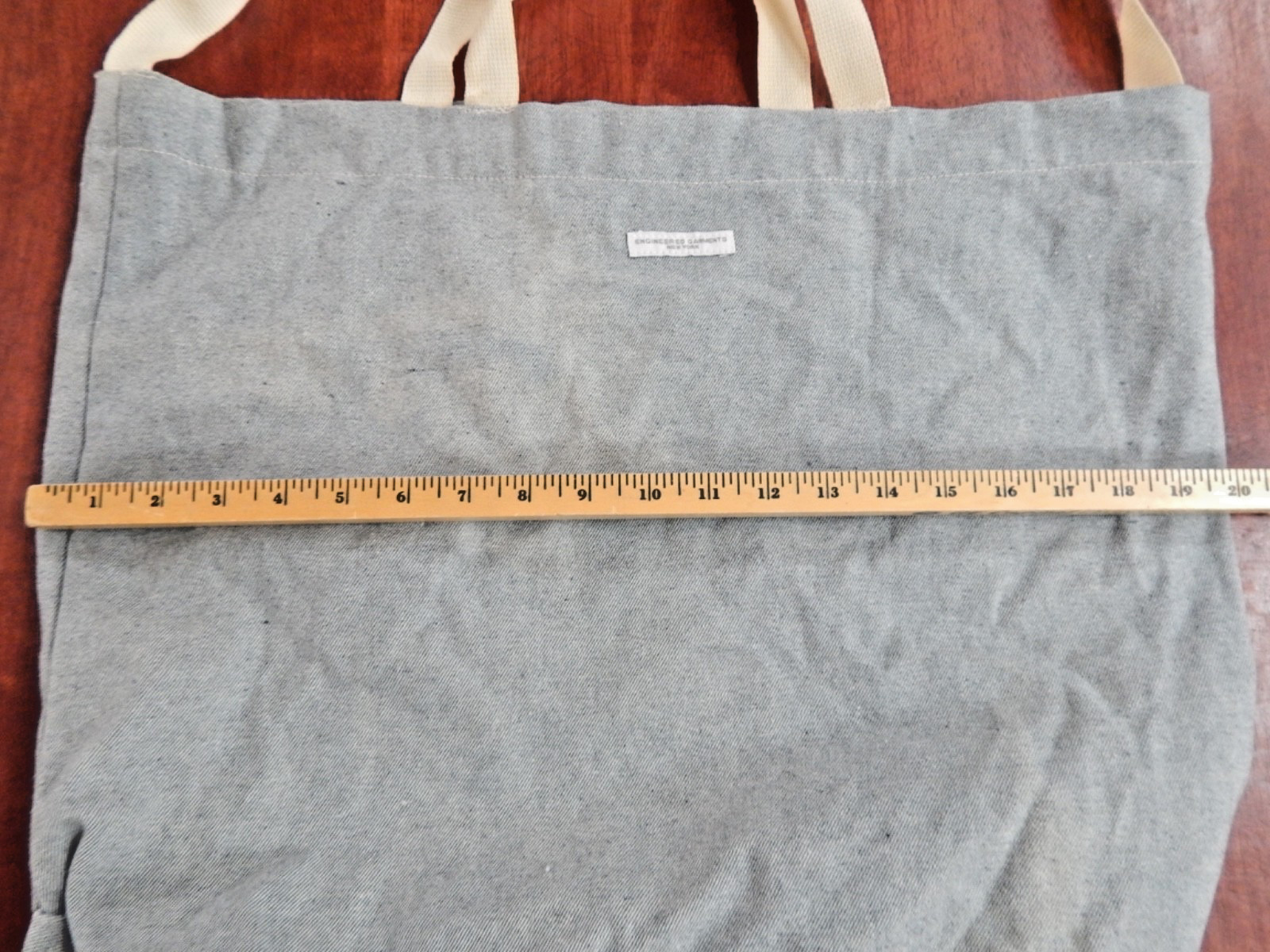 Engineered Garments Madras Blue Denim Tote Bag