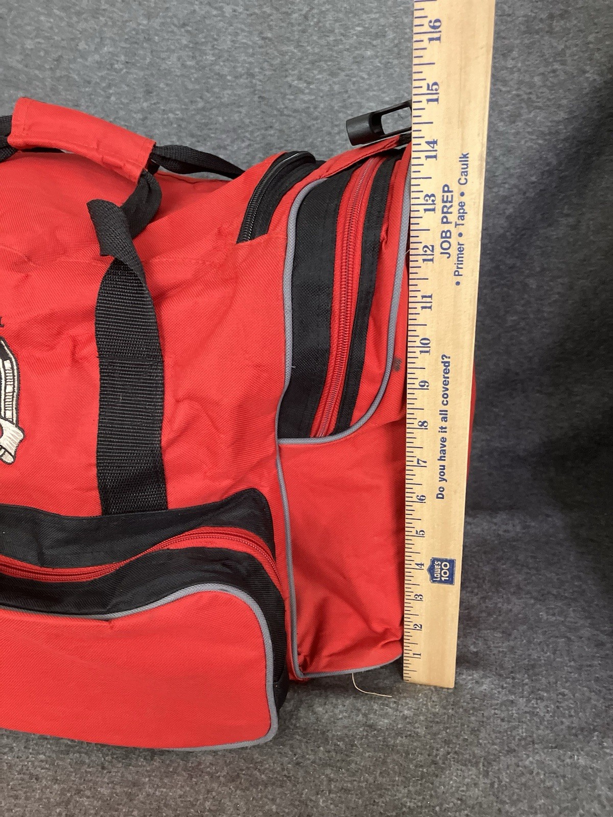 Justin Boots NFR PRCA Wrangler Rodeo Duffle Bag 2007 Large Red Cowboy Western