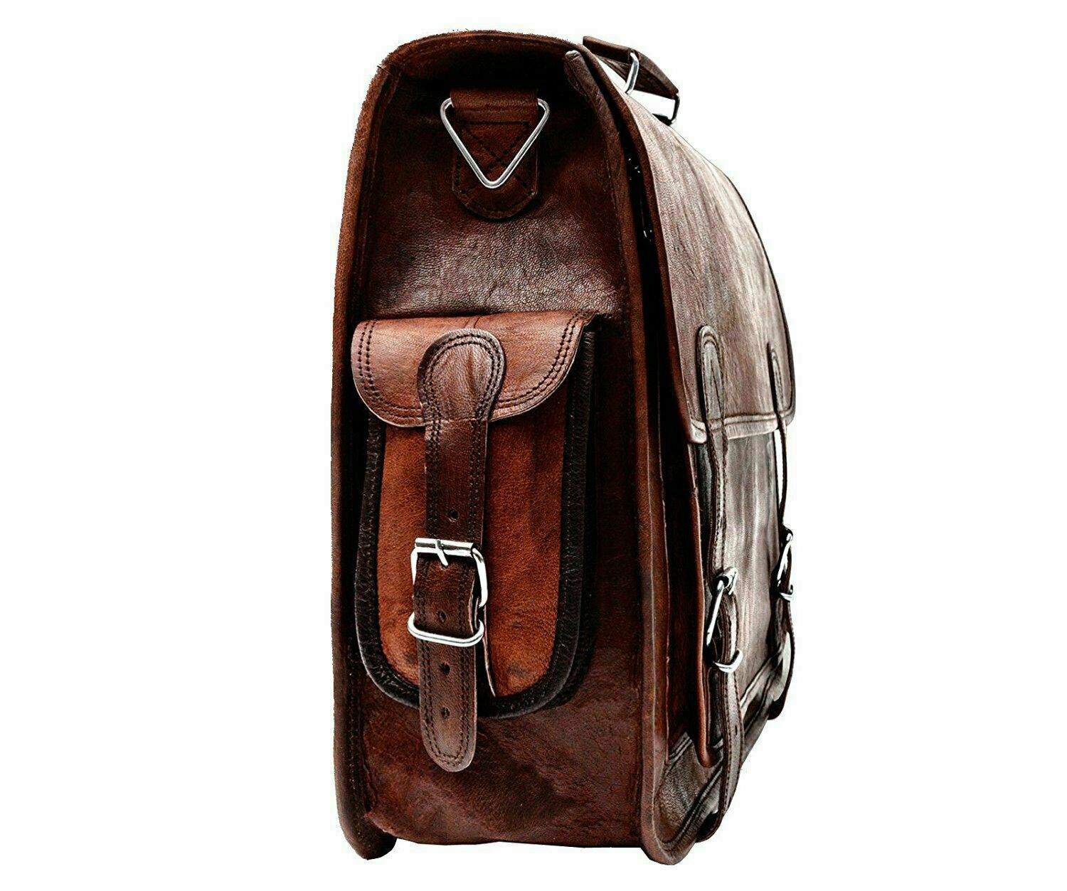 Bag Genuine Vintage Leather Briefcase Messenger Satchel Sling Men’s Large Laptop