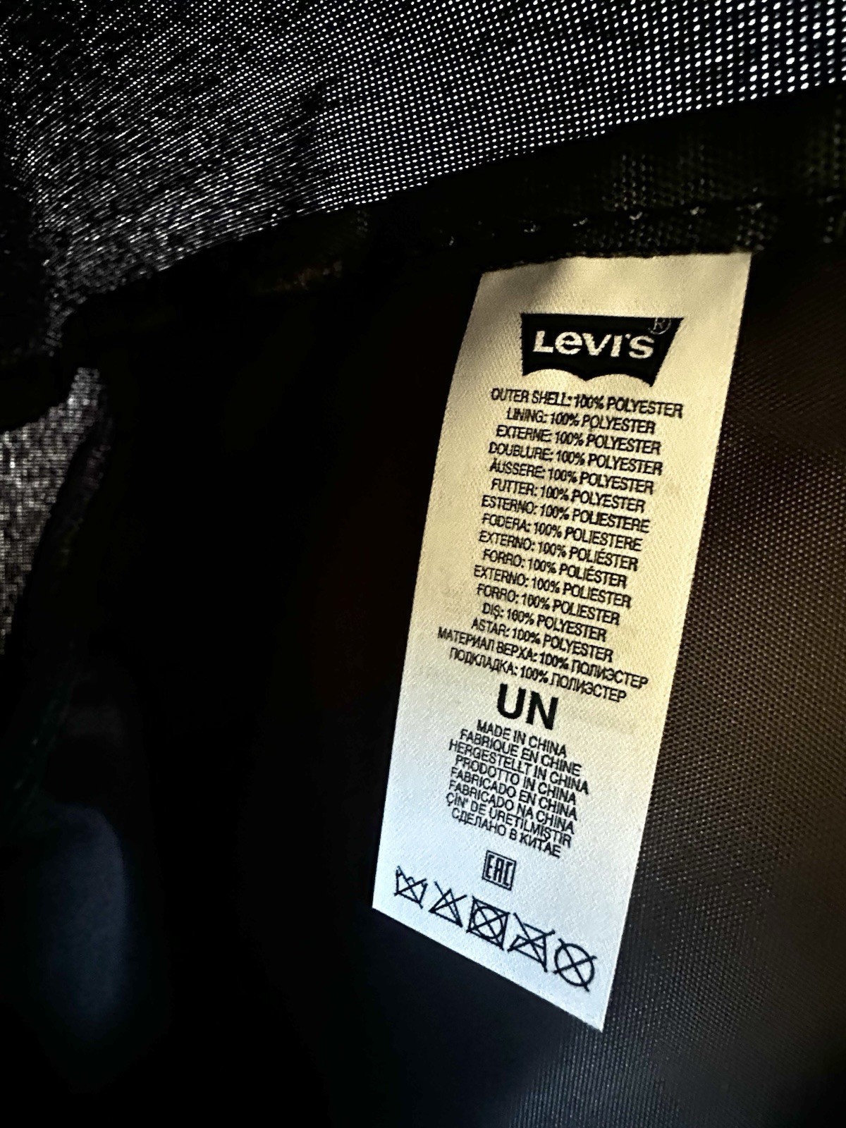 Levis Backpack L Pack Slim Navy Blue Zipper Pockets 22 Liter NWT