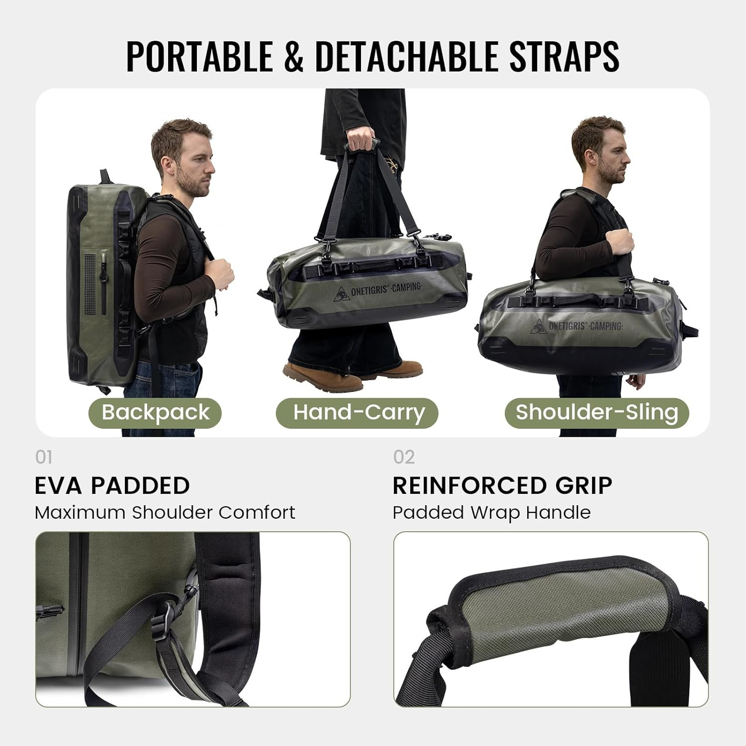 Dryforce 50L Waterproof Duffel Bag – Heavy Duty TPU Dry Bag for Adventure