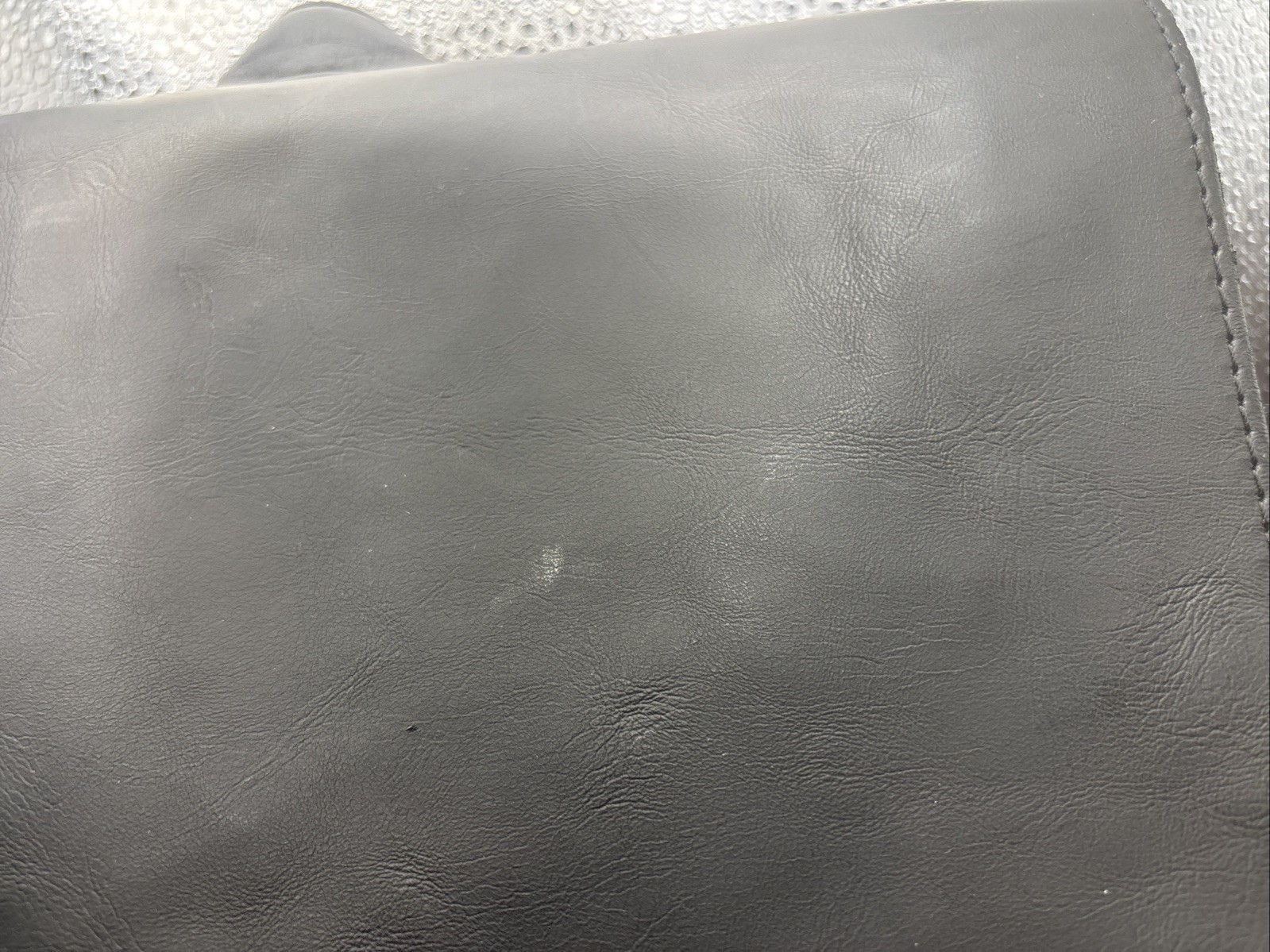 LXY Black Vegan Leather Backpack Unisex Adult Travel School Laptop Bookbag Bag
