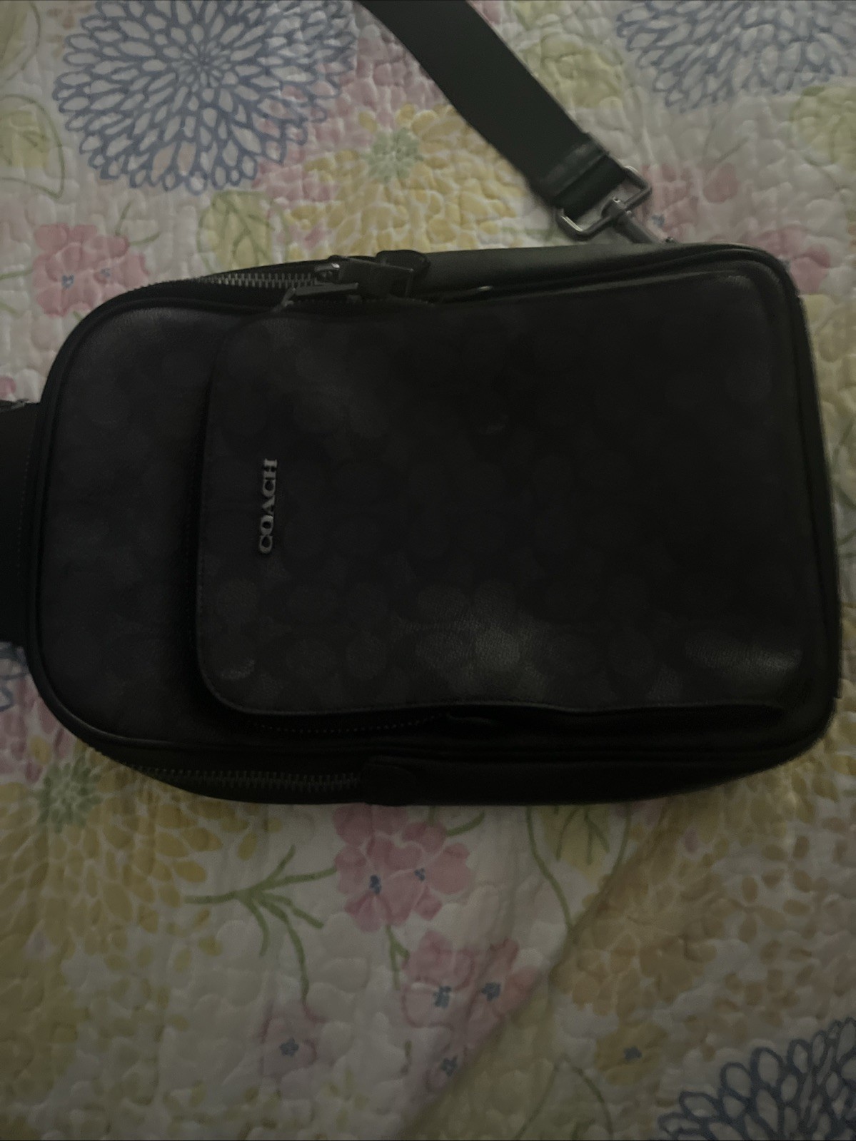 Coach Ethan Sling Pack Signature Canvas, Charcoal/Black