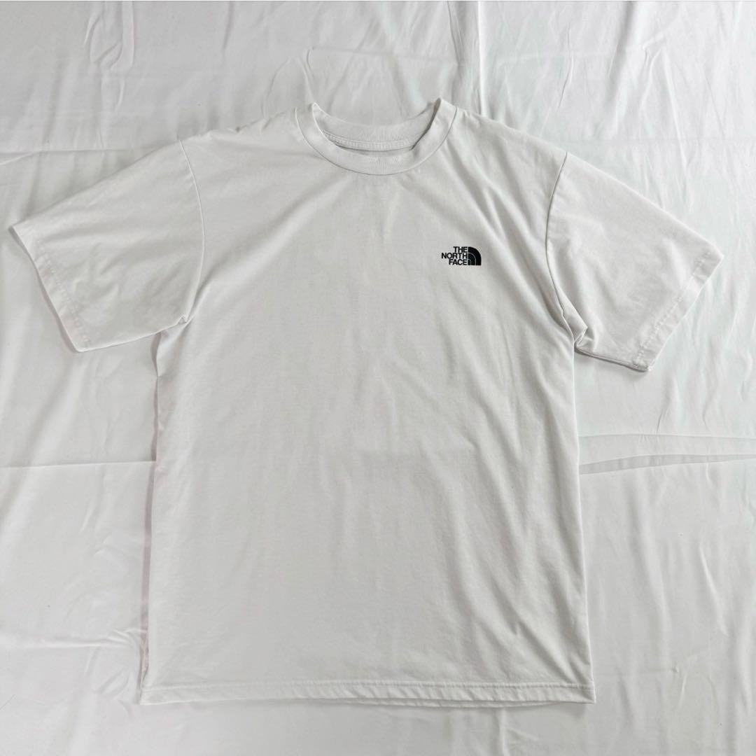 THE NORTH FACE White Backprint T Shirt M Size Short Sleeve Classic Everyday