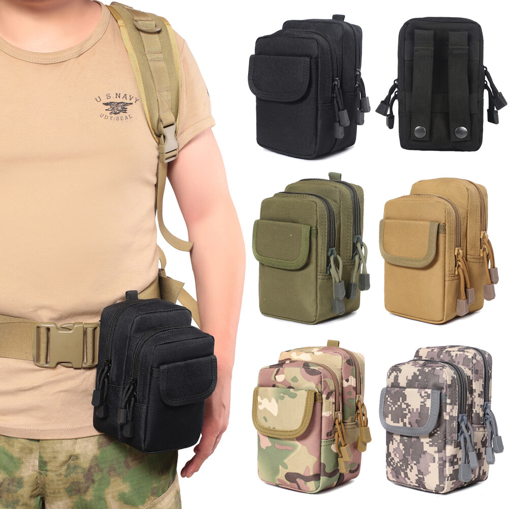 Tactical Molle Pouch EDC Multi-purpose Belt Waist Pack Bag Utility Phone Pocket