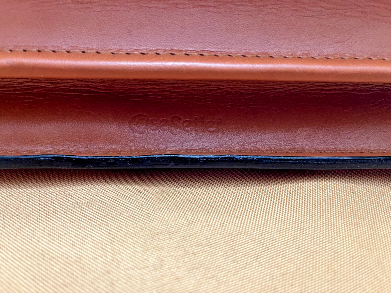 SCHLESINGER BROTHERS English Tan Heavy Leather Briefcase / Lawyer Bag – USA
