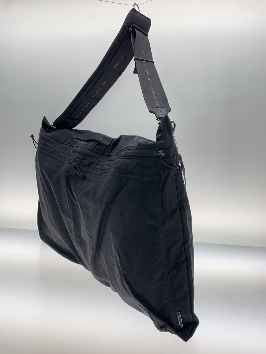 MINOTAUR INST. PORTER Shoulder Bag Nylon BLK Solid Has Stains