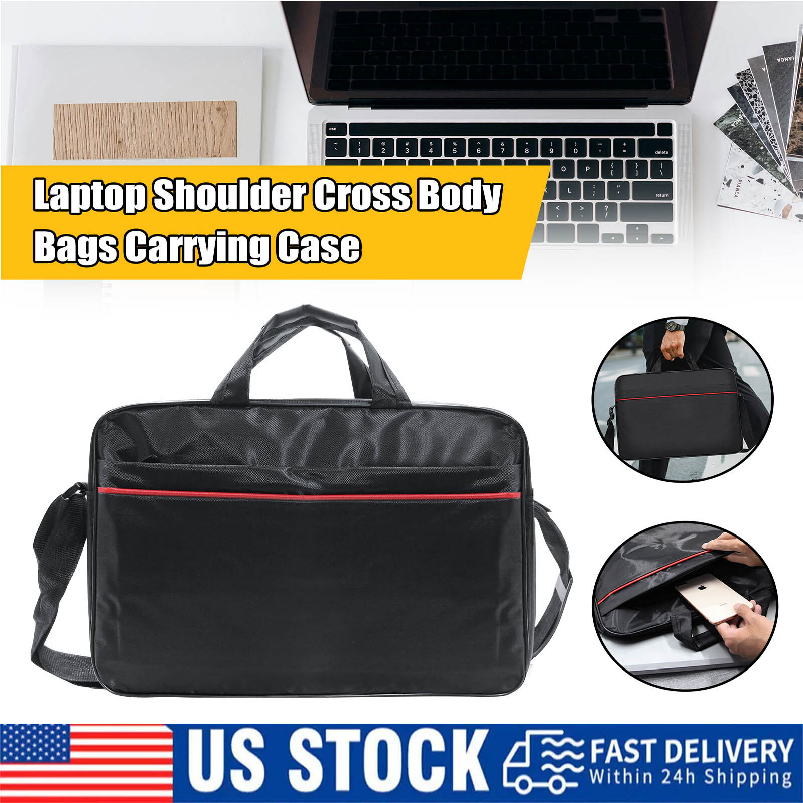 Business Briefcase Men Laptop Bag Work Shoulder Bags Messenger Portable Bag