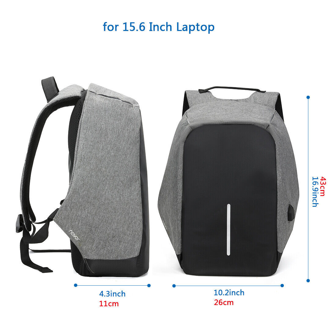 Business Travel Lightweight Backpack for School Laptop With USB Port and Lock