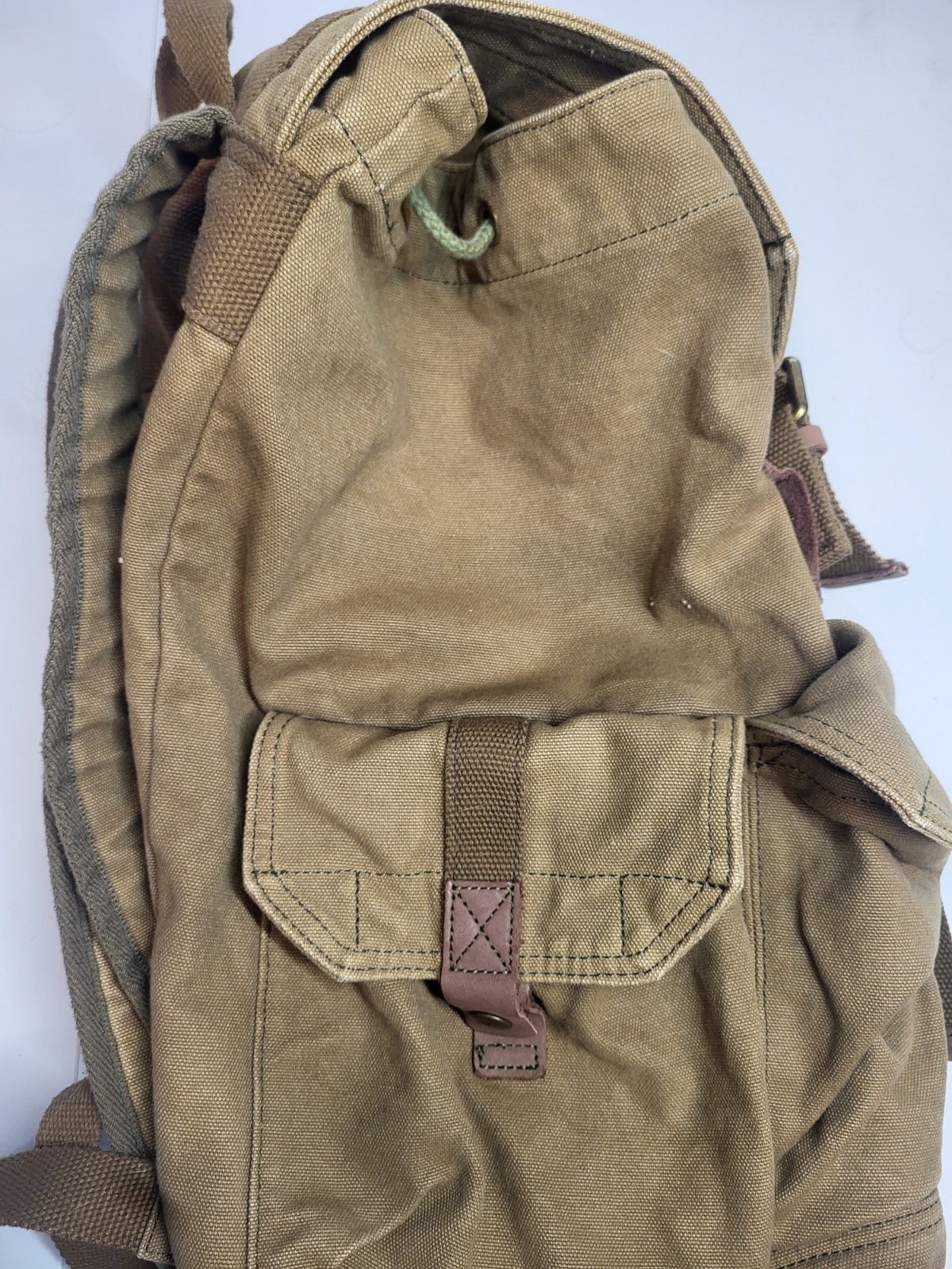 GOOTIUM 21101AMG High-Density Canvas Backpack Rucksack Large Field Tan Preowned