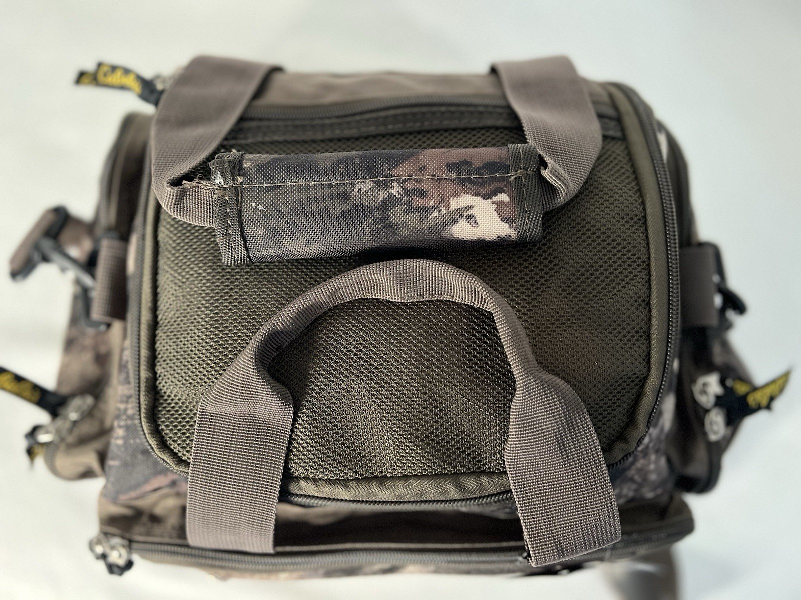 Cabela’s Camo Gear Bag Catch All Fishing Camping Utility Travel Tool 6 pockets