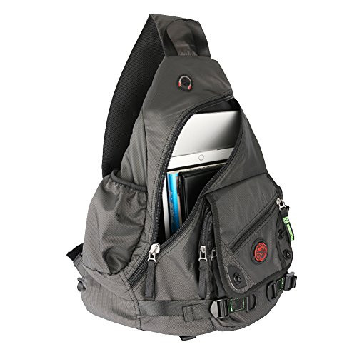 Large Sling Bag Laptop Backpack Cross Body Messenger Bag Shoulder A-black