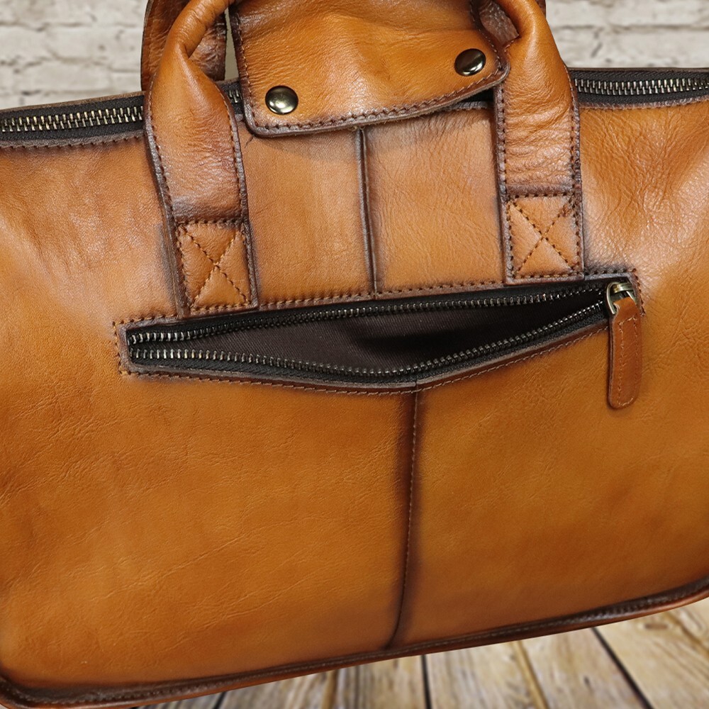 Genuine Leather Messenger Bag and Briefcase Purse for Men Real Leather Shoulder