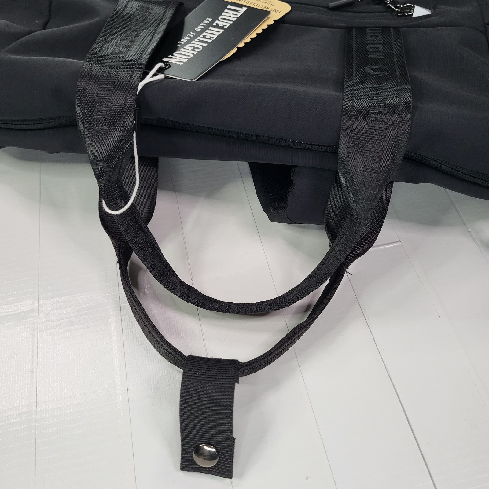 True Religion Black Lightweight Backpack New with Tags Mens Bag Handle Authentic
