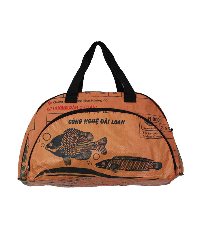 Recycled Fish Feed Deluxe Cabin Size Travel Bag Fair Trade from Cambodia