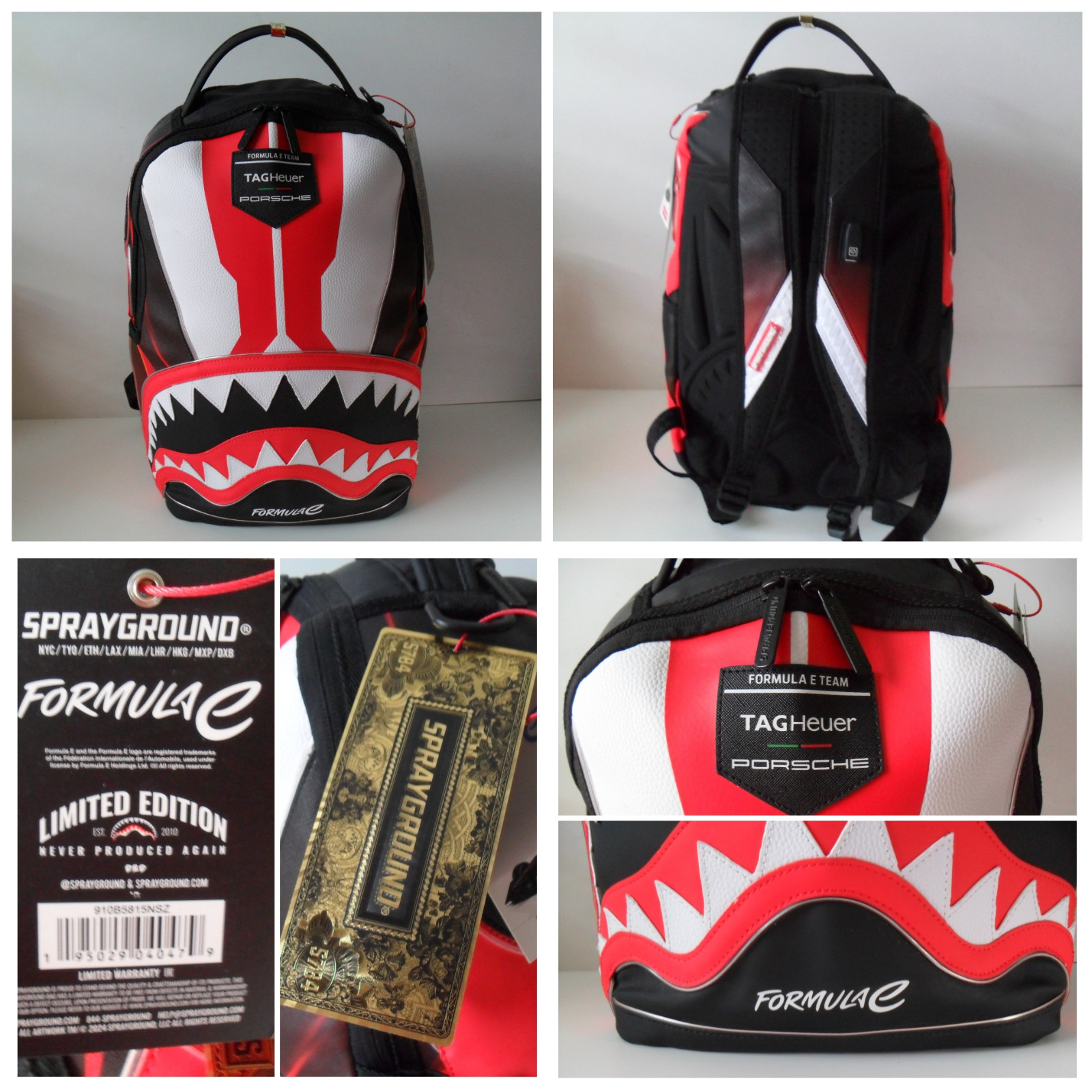 SPRAYGROUND Formula E Backpack Limited Edition TAG Heuer Porsche LED Lighted NEW