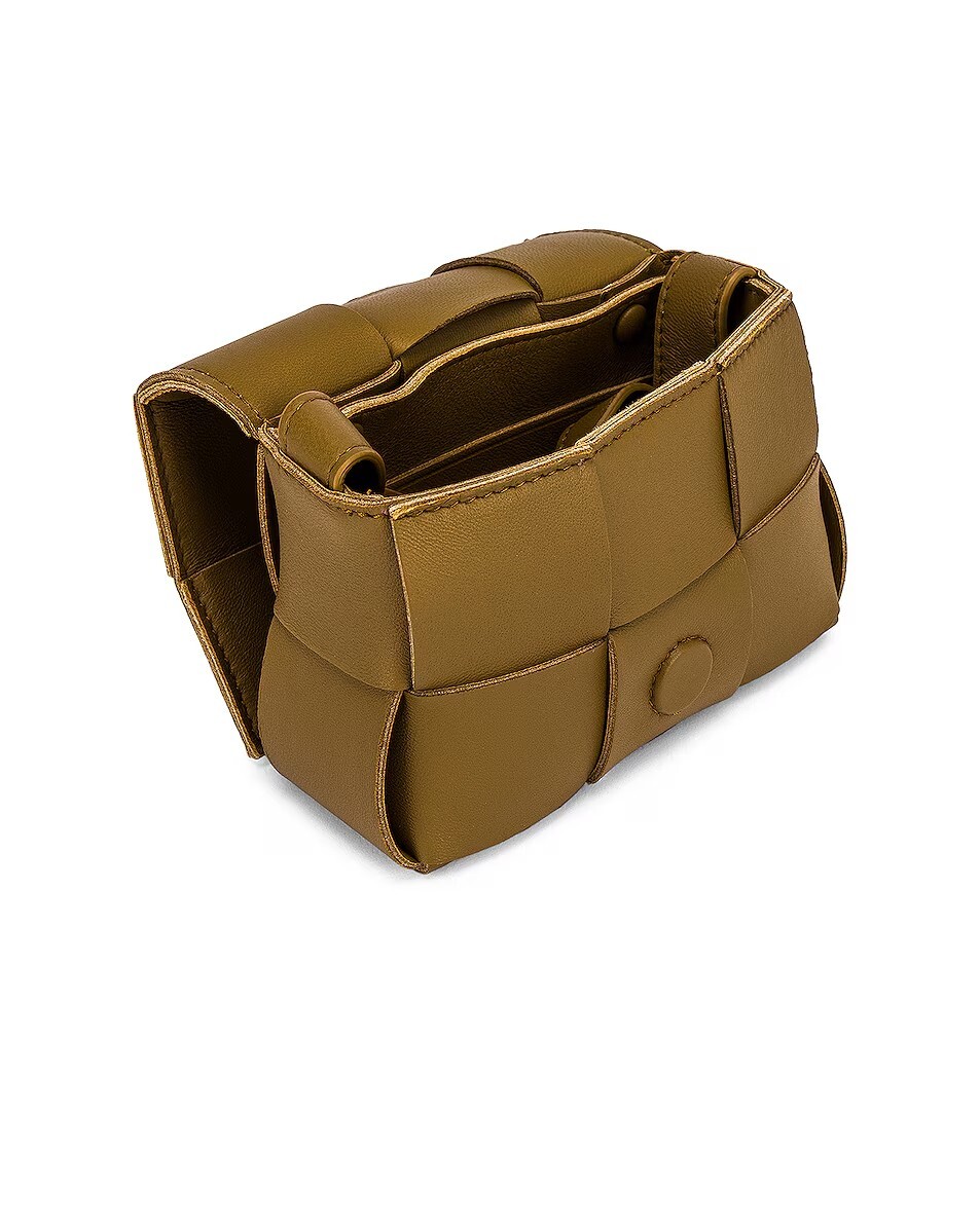 (NO CUSTOMS TAX) BOTTEGA VENETA Candy Cassette mini brown crossbody leather bag
