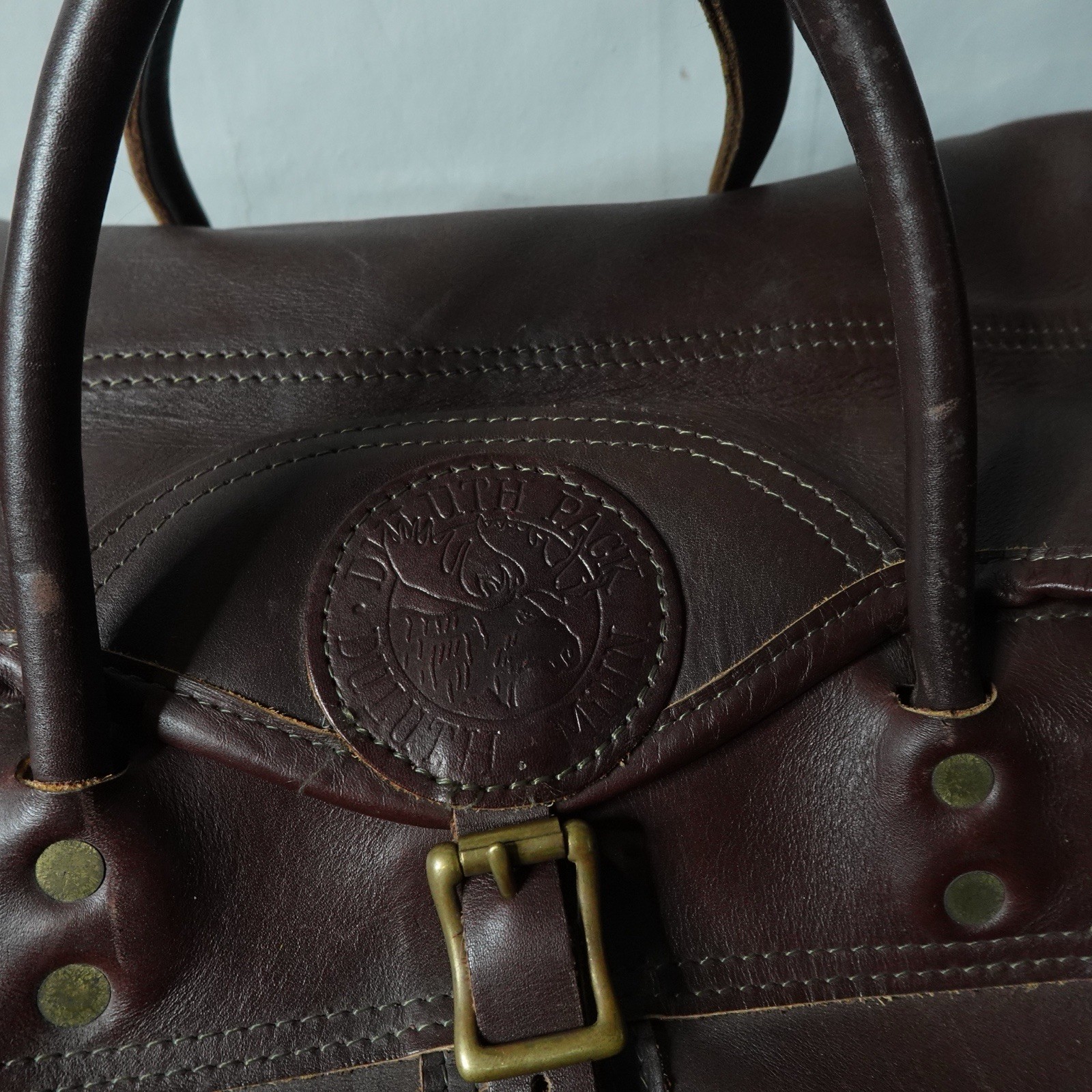 Duluth Pack Sportsman Duffel Bag Large Brown Leather Made In USA
