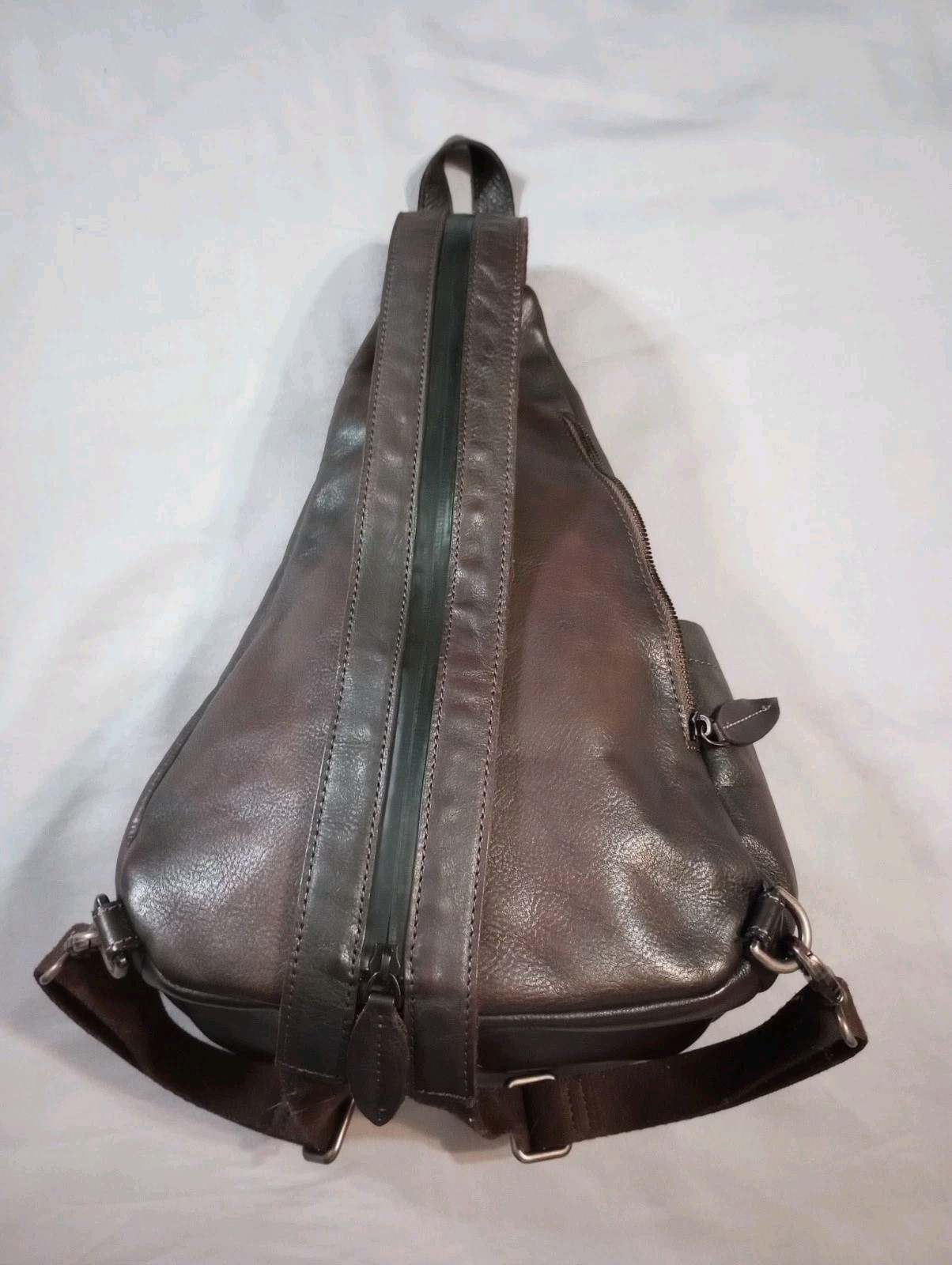 IVTG Genuine Leather Sling Bag Backpack Crossbody Chest Unisex