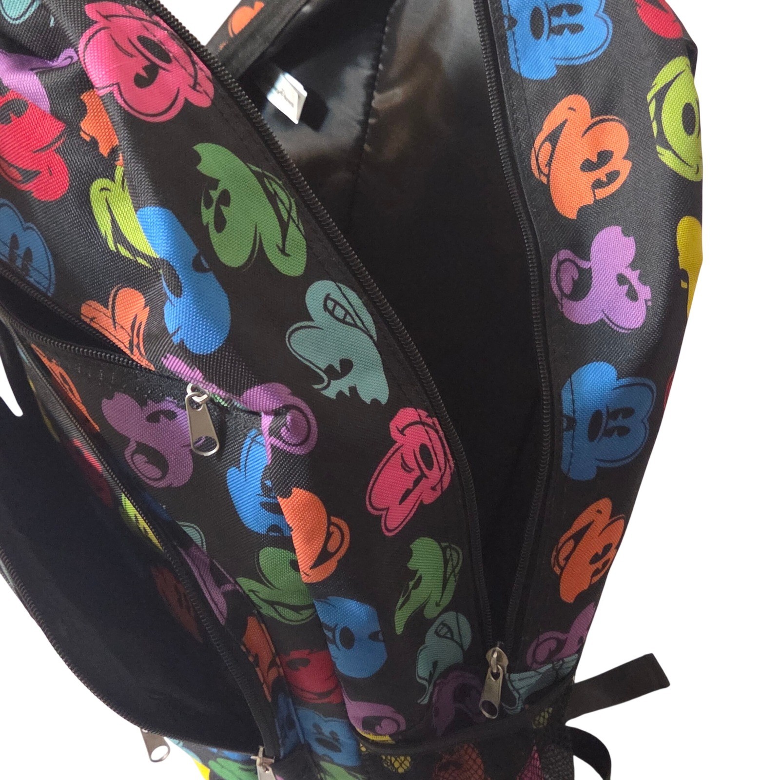 Disney Backpack Black Mickey Mouse All Over Print Walt Disney World Bag