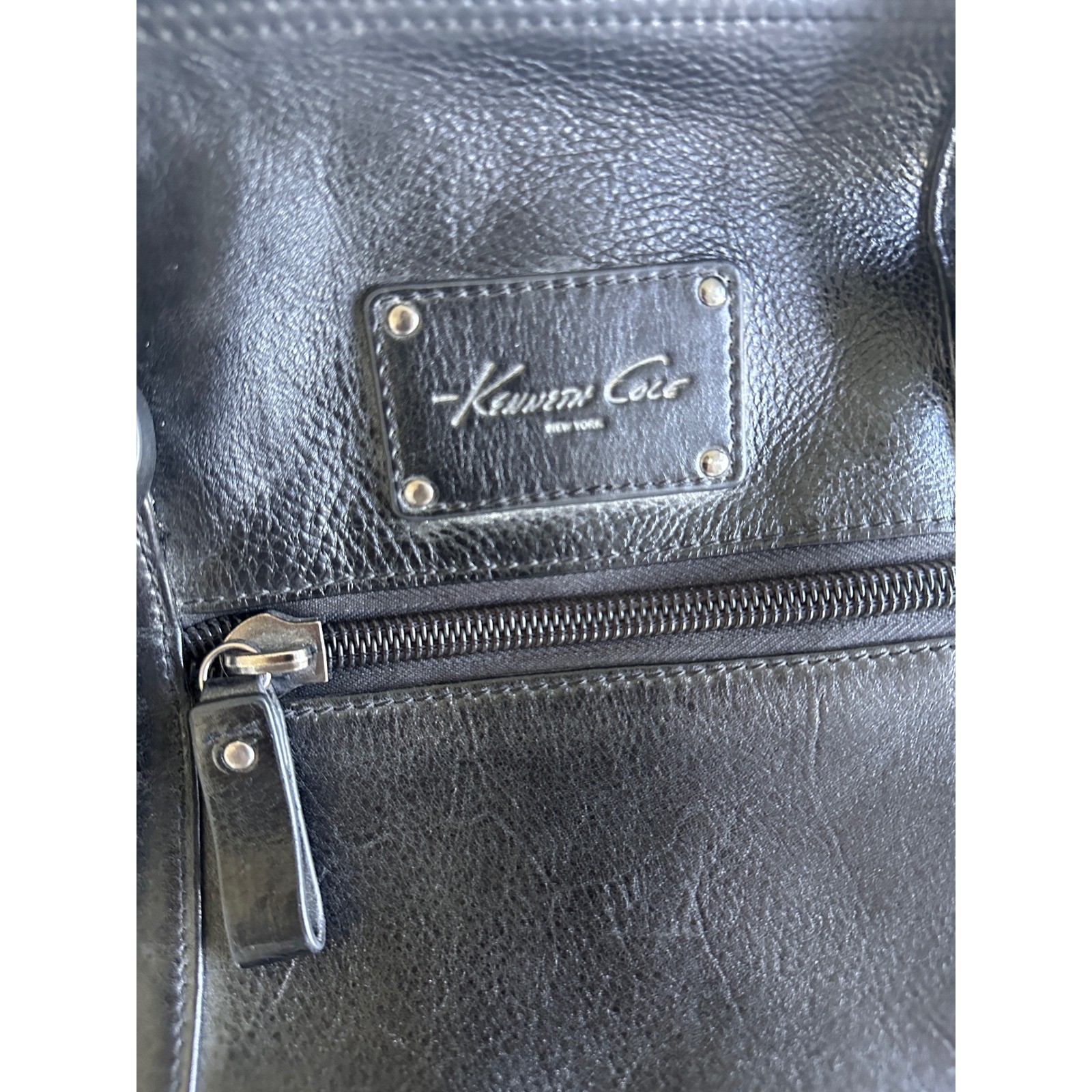Kenneth Cole Leather Duffle Bag Weekender Travel Weekender Carry On Luggage