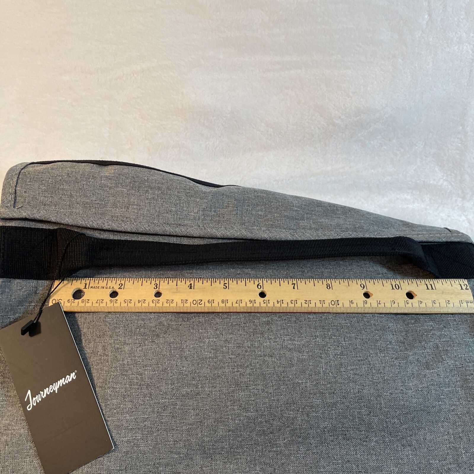 Journeyman Gray Messenger Bag NWT 14x8x6 Shoulder Crossbody Flap Zip Pockets