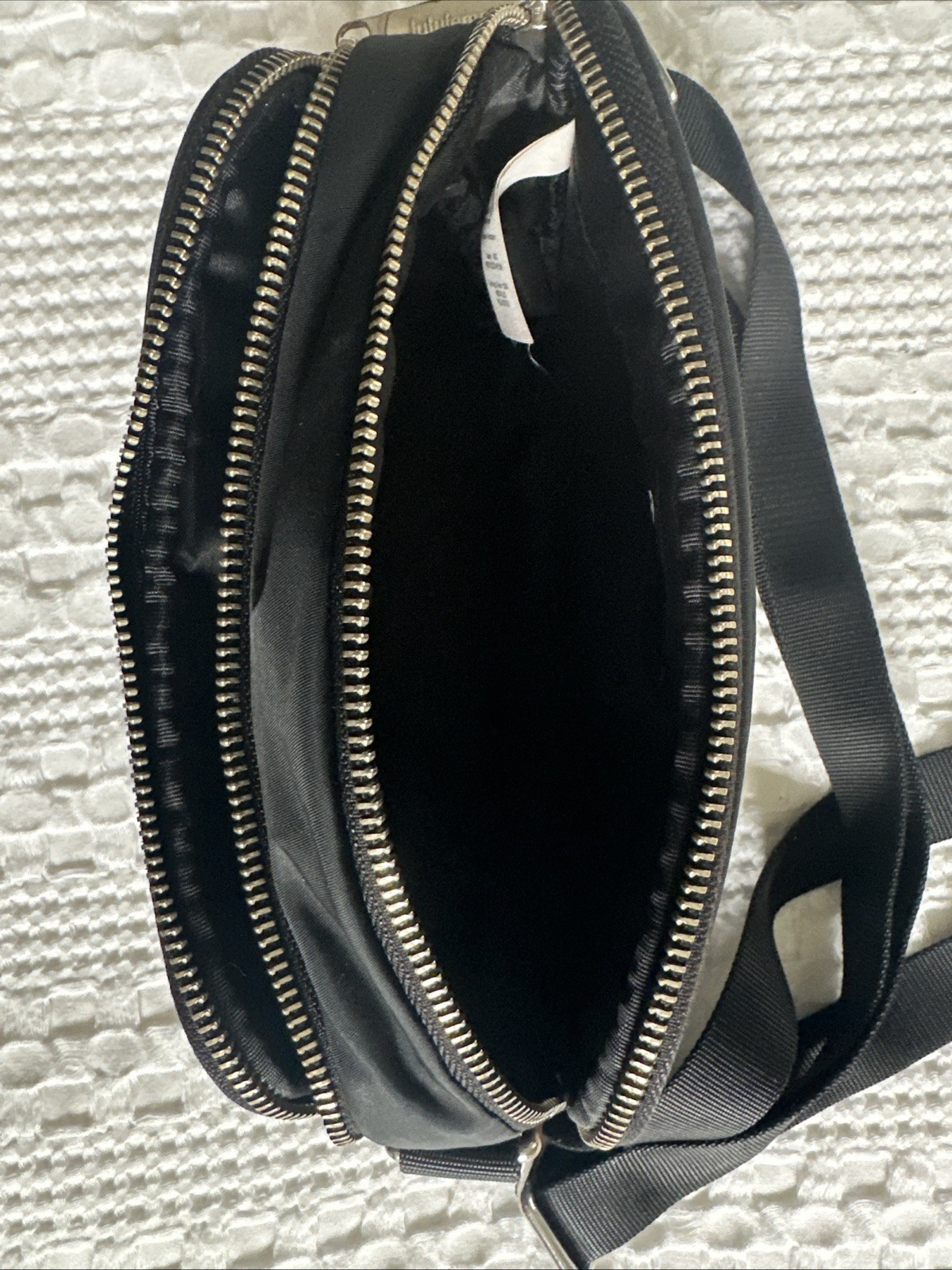 Lululemon Black Crossbody Bag Double Zipper Adjustable Strap