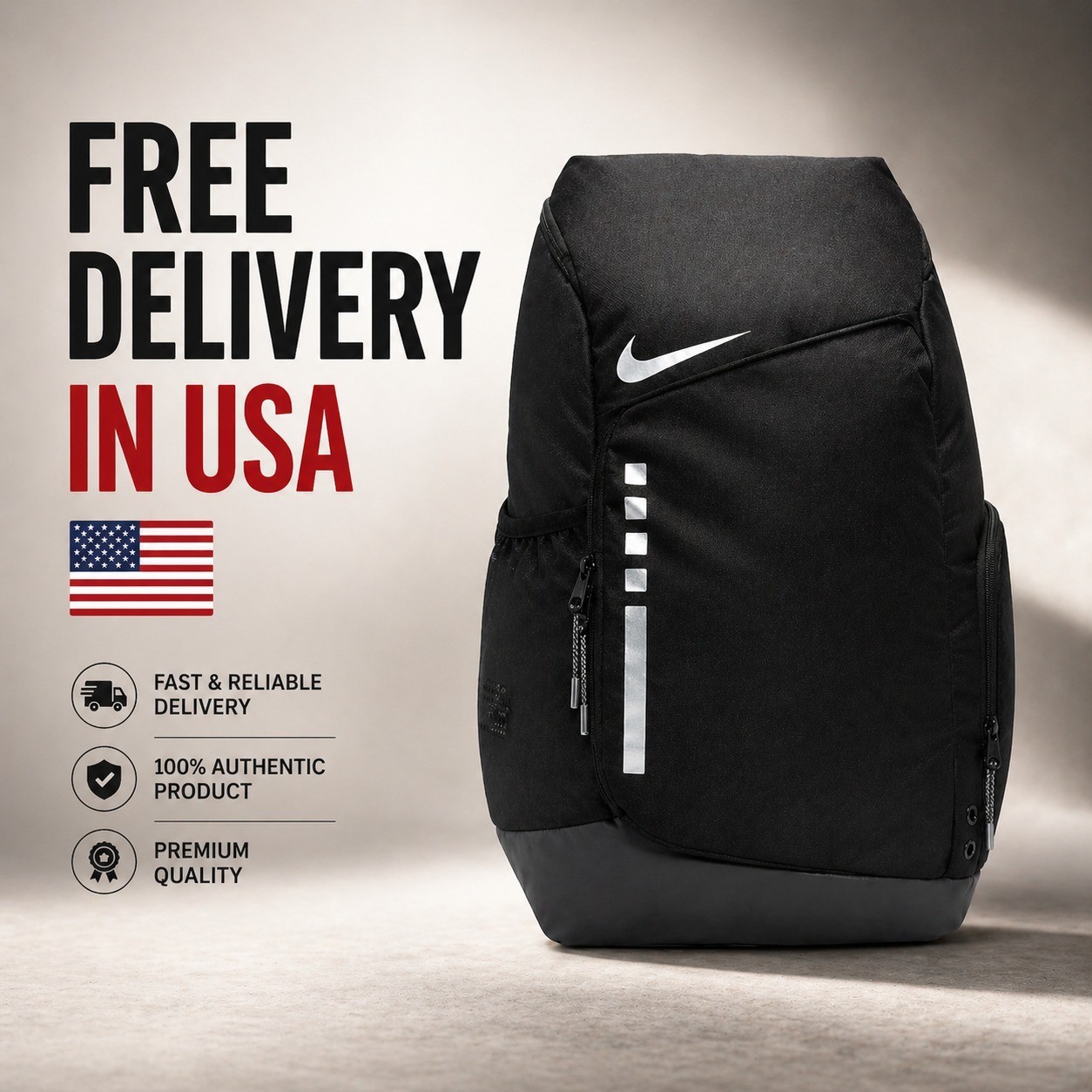 Nike Men’s Hoops Elite Backpack, Black Anthracite and Metallic Silver