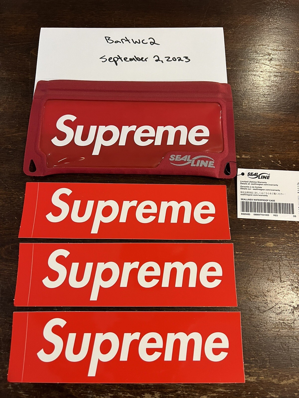 Supreme SealLine Waterproof Case Red + 3 Stickers!
