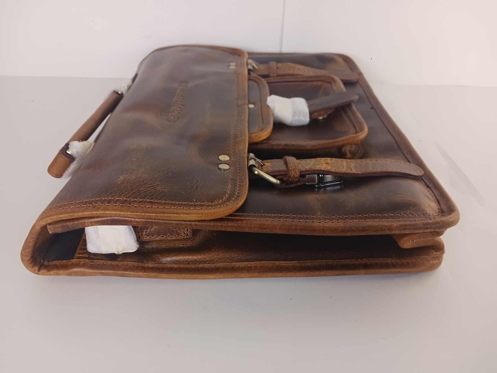 Kodiak Leather Satchel, Carrying Case, Buffalo Leather 15.5″ x 12.5 Ebay Motors