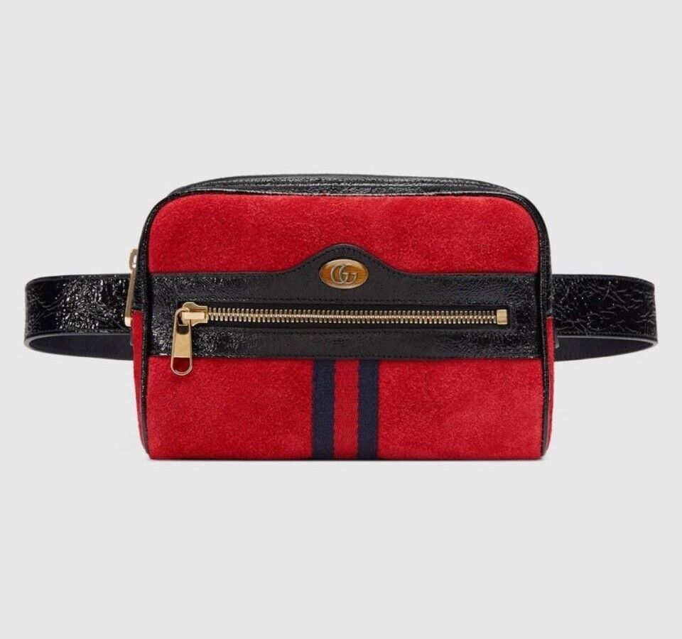 Gucci Web New Item Red Suede Ophidia Small Hip Bag Belt Bag 517076 148265156 [P]