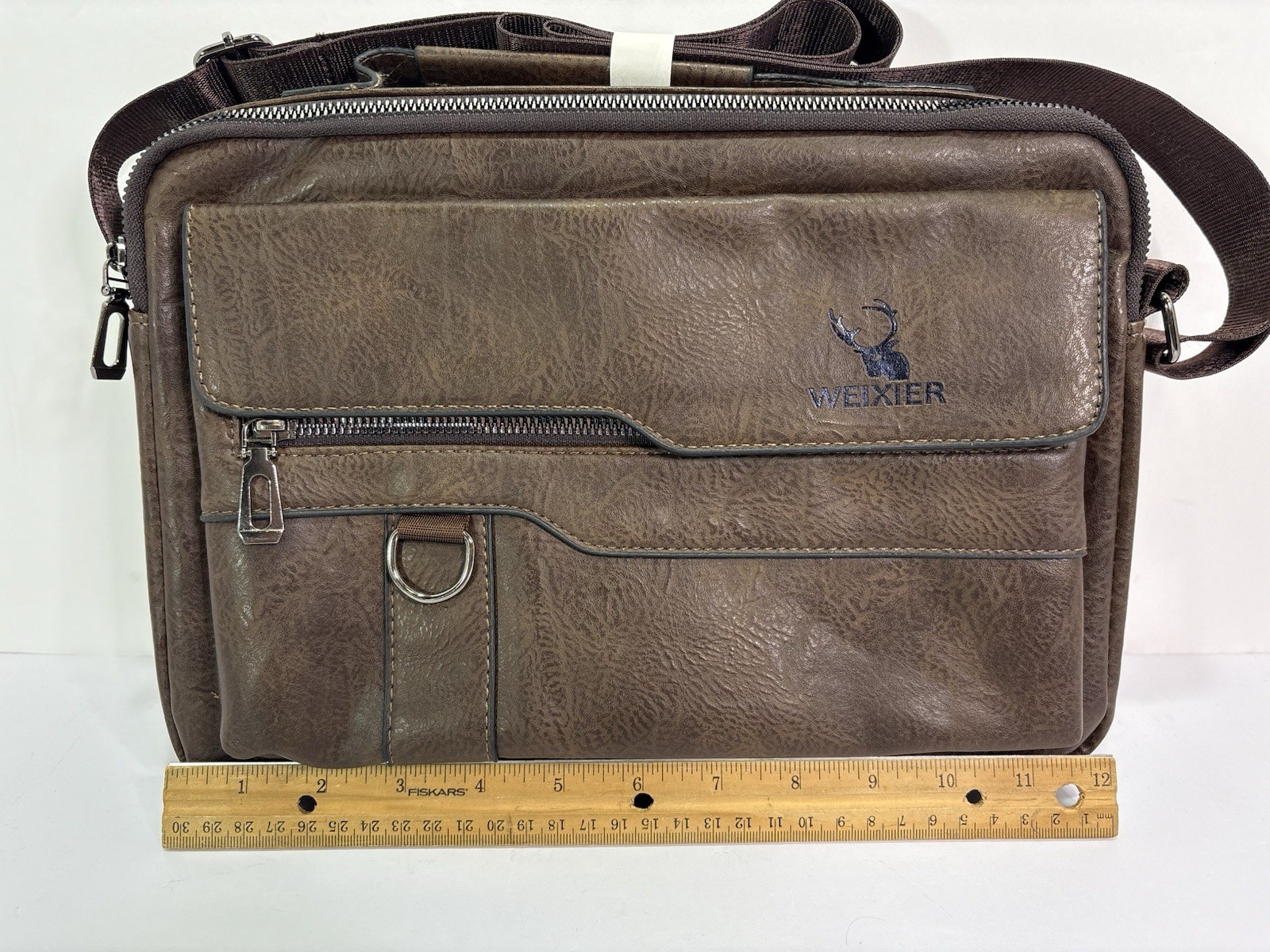 WEIXIER Brand Men’s Shoulder Bag Leather Handbag Business Messenger Crossbody