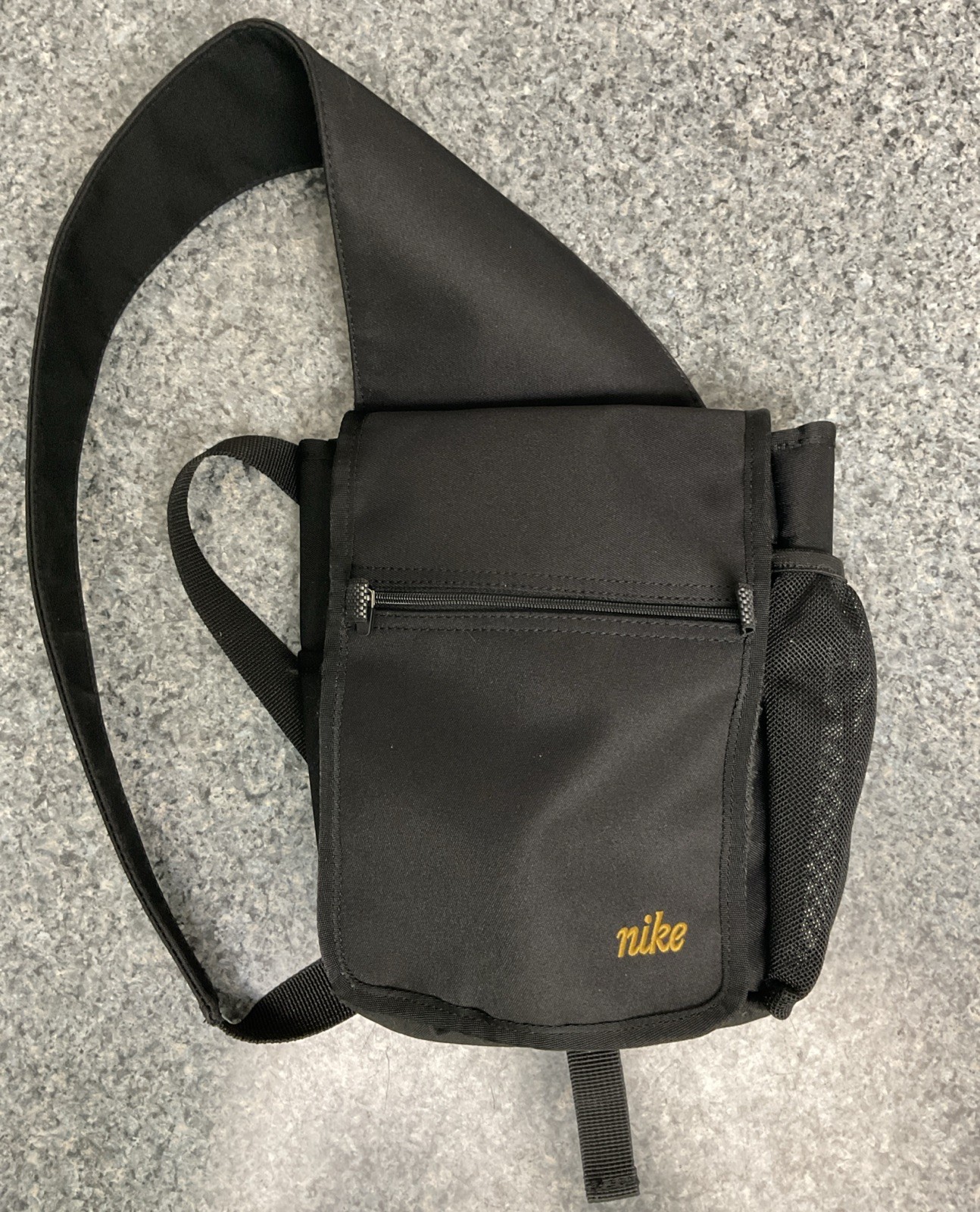 Vintage Y2k Nike Sling Bag Black Shoulder Crossbody Messenger Travel Pre-Owned
