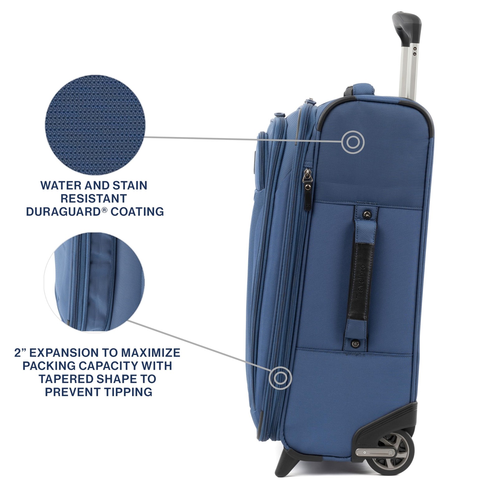 Travelpro Tourlite Softside Expandable Upright 2 Wheel Luggage, 22 Inch U6
