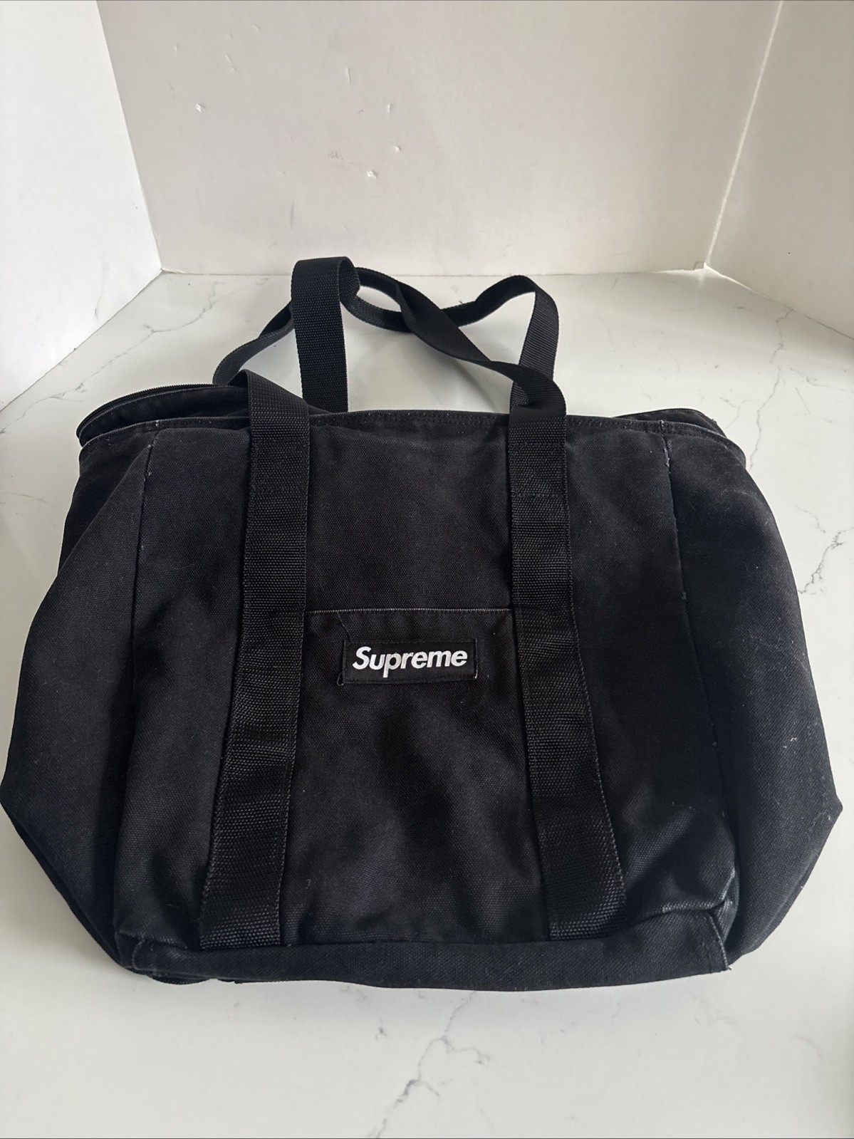 Box Logo Tote Bag Model Black Supreme JdN19 In Excellent Condition