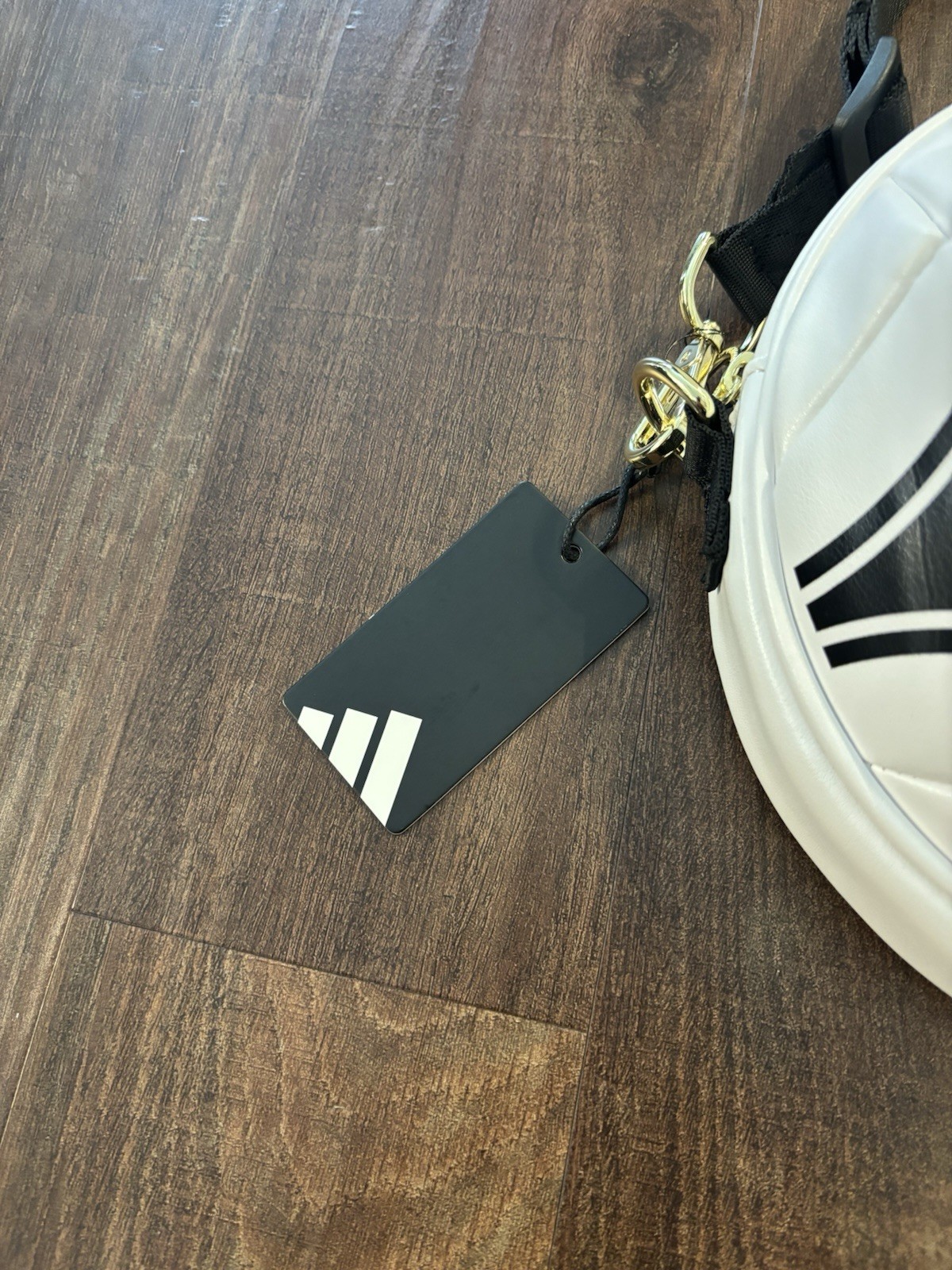 adidas Soccer Ball Crossbody Bag White Black Logo FIFA Adjustable Strap JL4146