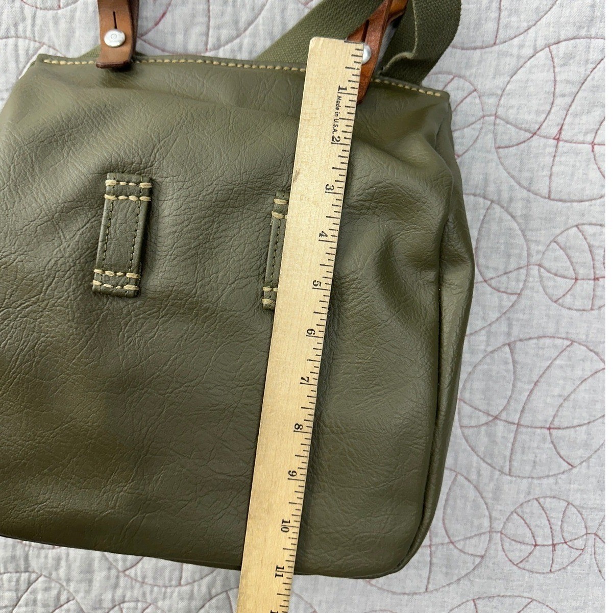VTG Swiss Army A. Jacot Sellier Bread Bag Haversack Olive Green Canvas Leather