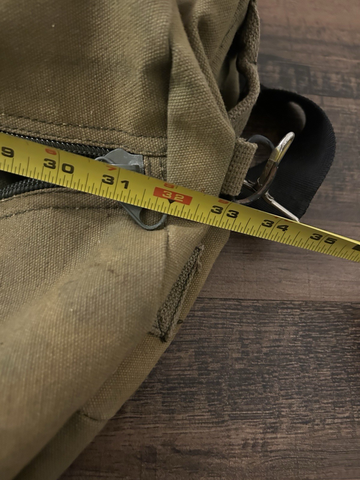 Large Side Zipper Duffle Bag Heavy Duty Cotton Canvas Military Army Green Faded