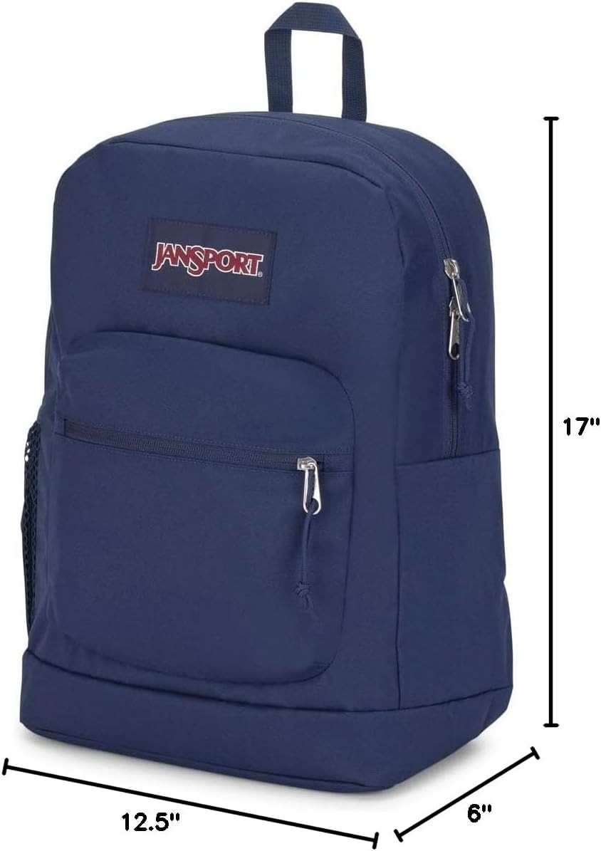 JanSport Cross Town Plus Backpack 15-Inch Padded Large Main Navy Brand New