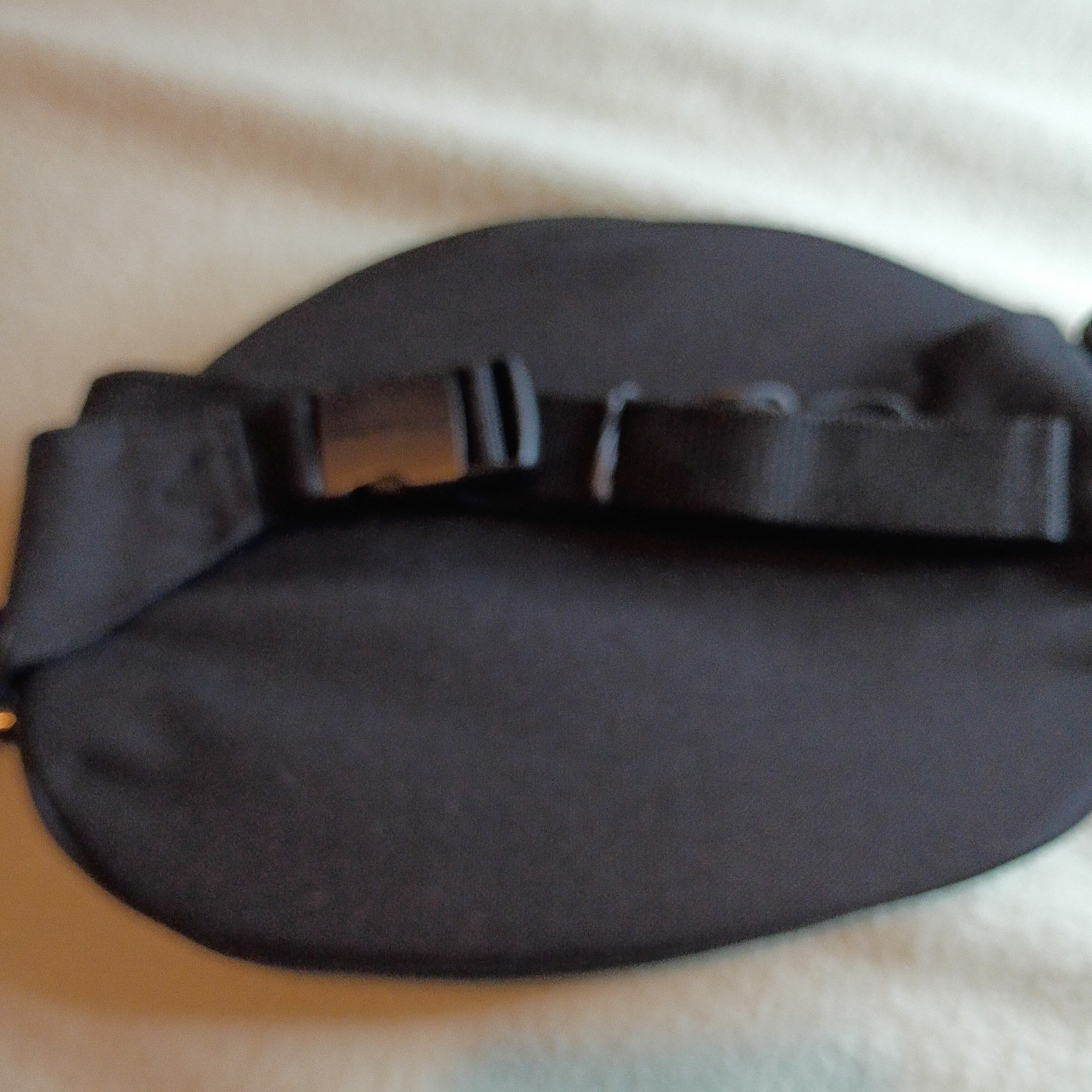 Vintage Eastsport Black Fanny Pack Belt Bag~2 Zipper Pockets CD Holder 10″ x 7″