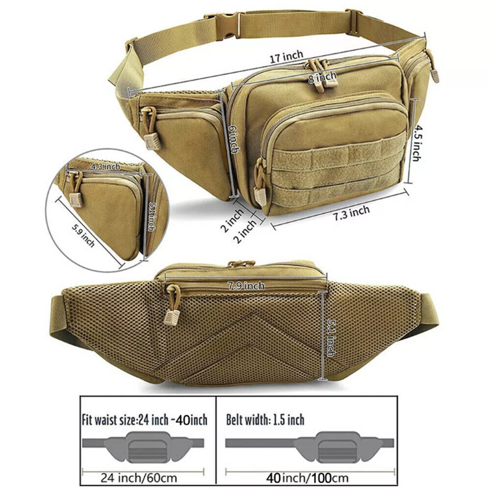Molle Tactical Military Bag Concealed Gun Bag Carry Magazine Waist Pouch Holster