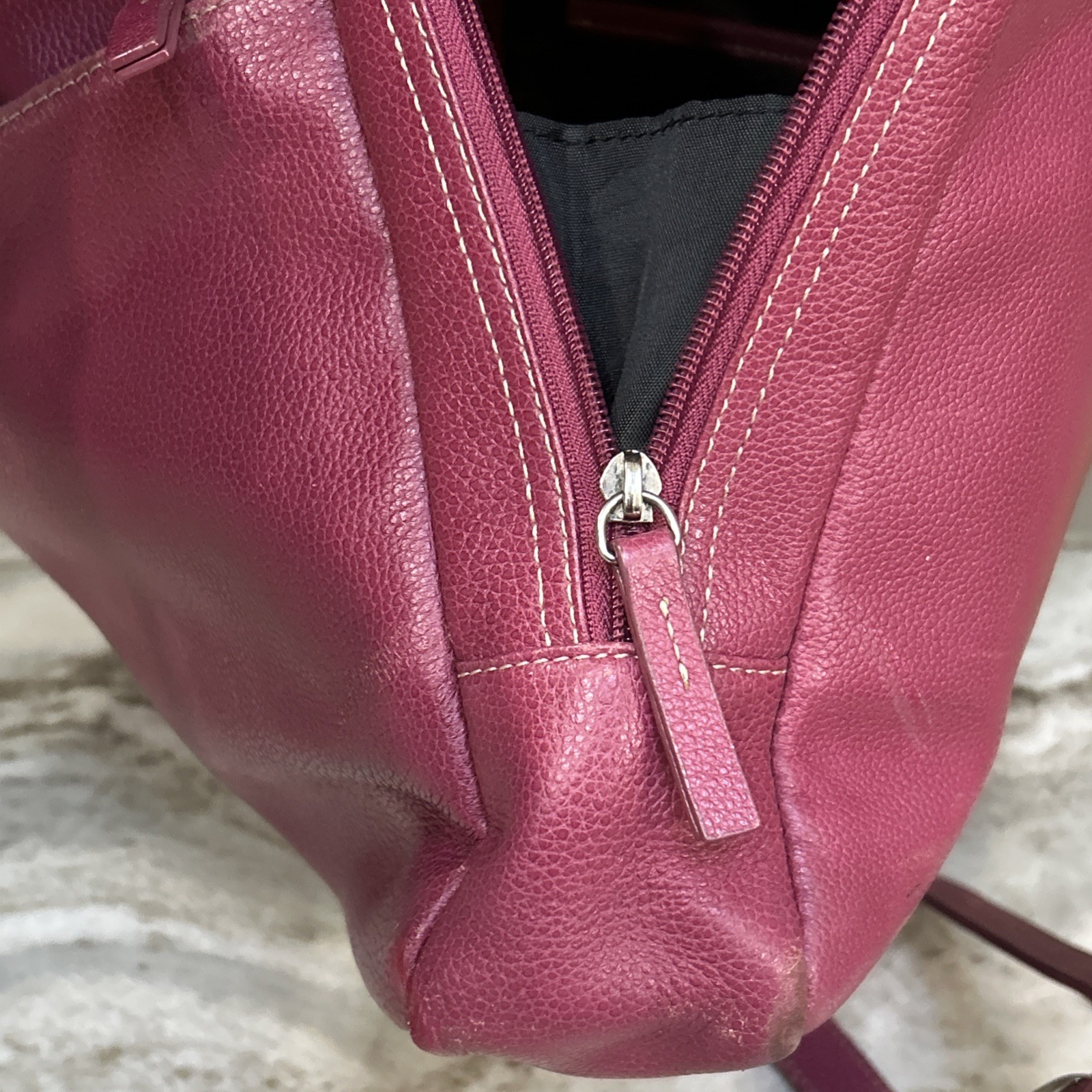 Jack Georges Messenger Bag Briefcase PinkLaptop Work Leather Shoulder Strap USA