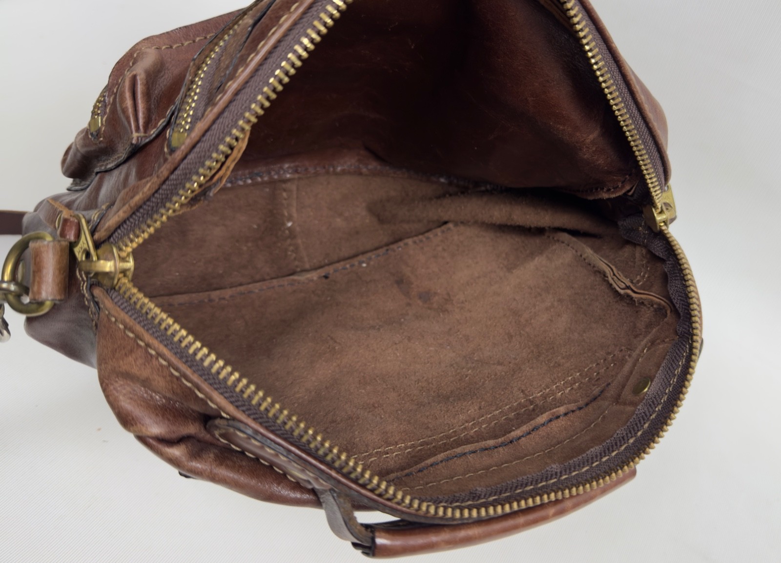 Herz Bag Leather Handmade 2way Multifunctional Shoulder Brown Unisex