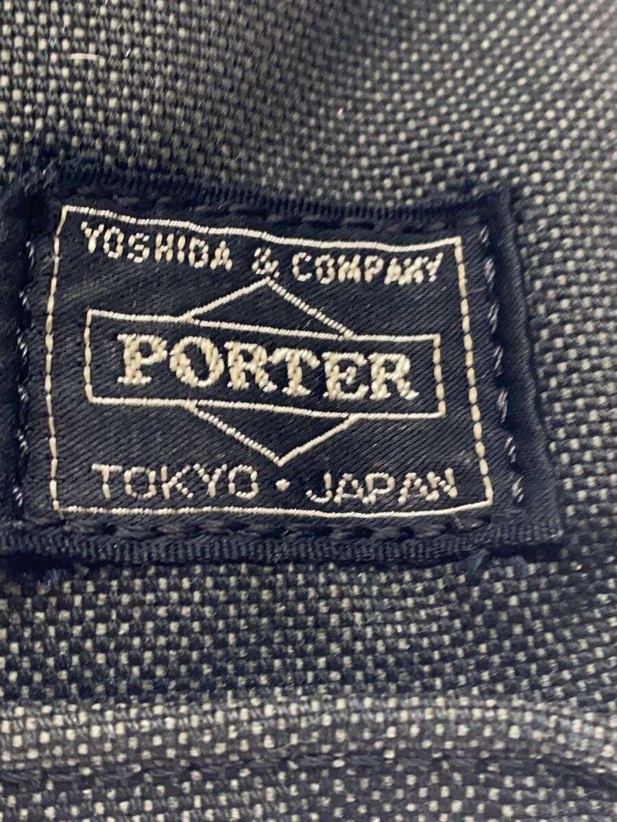 Authentic PORTER Denim Shoulder Bag Green 16cm x 5cm x 29cm, Unisex, Casual