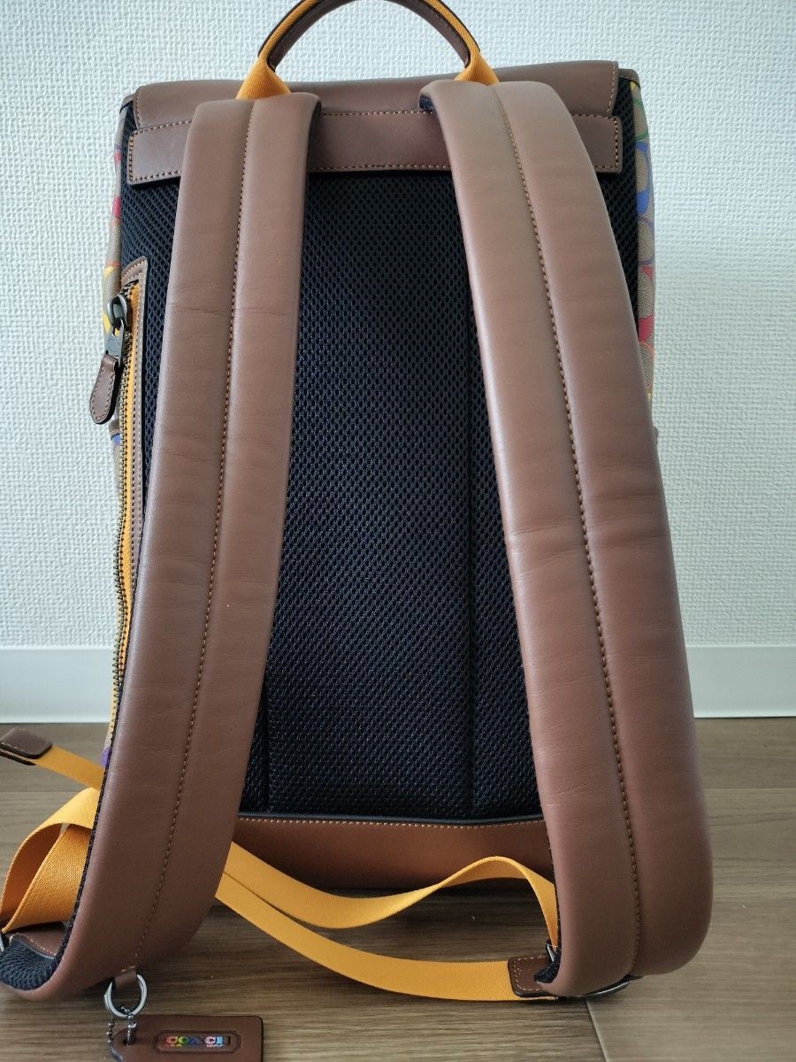 COACH Rare and track backpack rainbow signature
