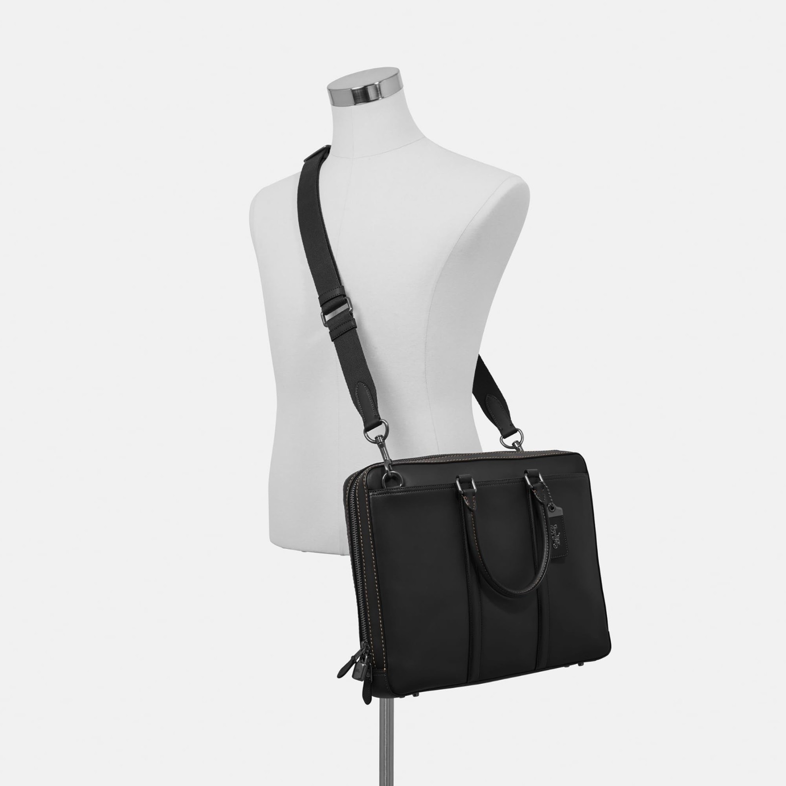 Coach Metropolitan Slim Brief – Black Copper/Black ( Origin $595 )- NEW SEALED