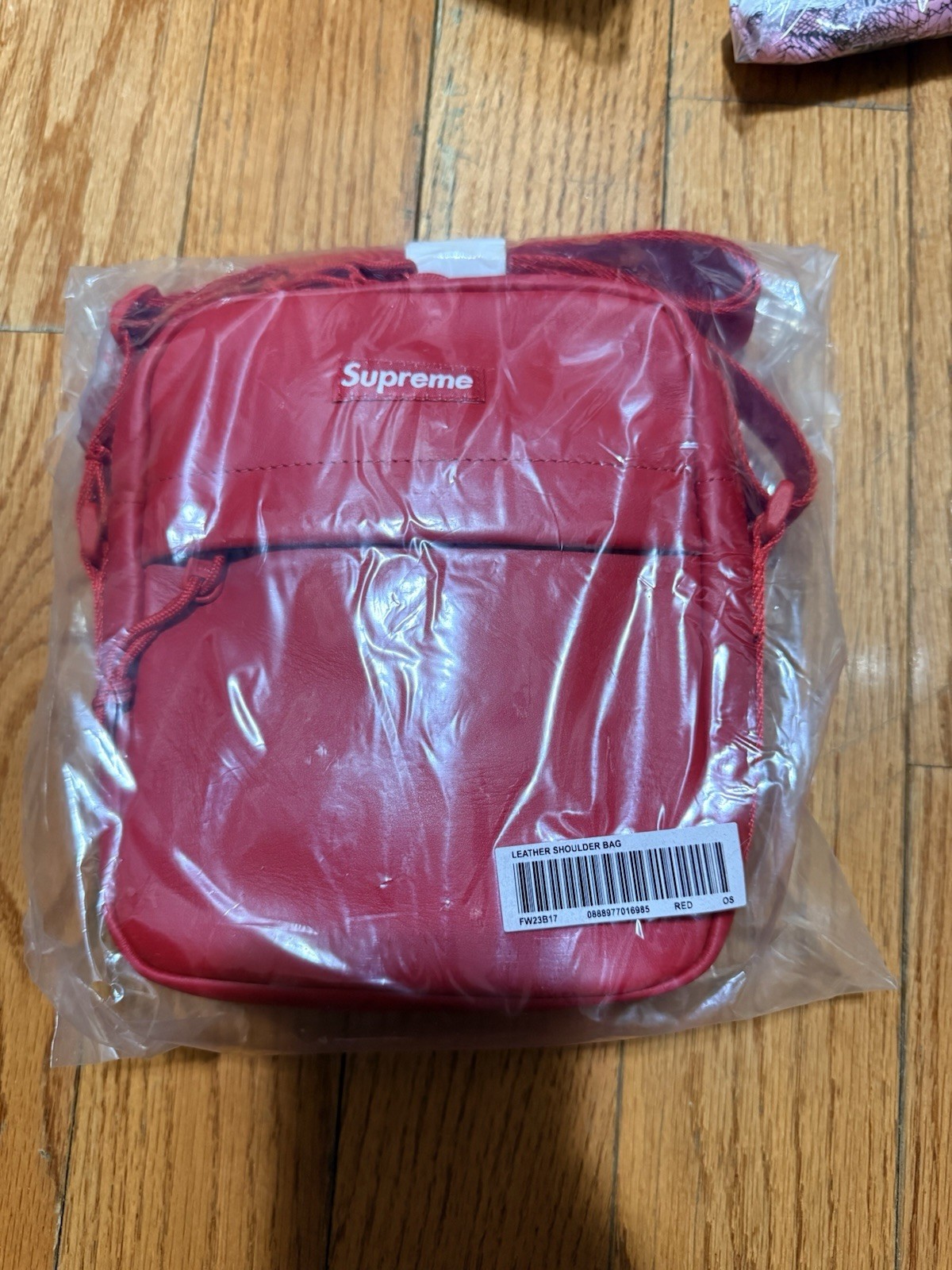 Supreme Leather Shoulder Bag Red FW23 100% AUTHENTIC FREE SHIPPING