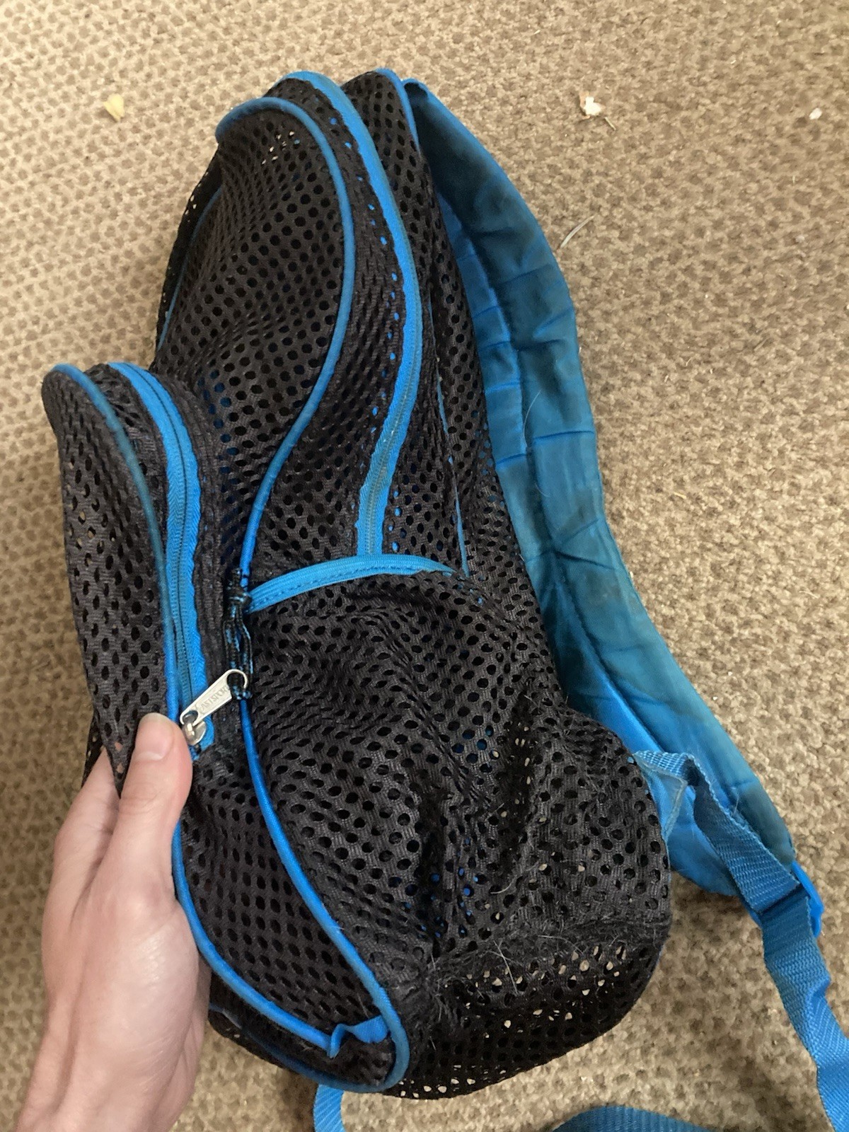 EASTSPORT Mesh BACKPACK Gym Bag Black Teal NET fishnet